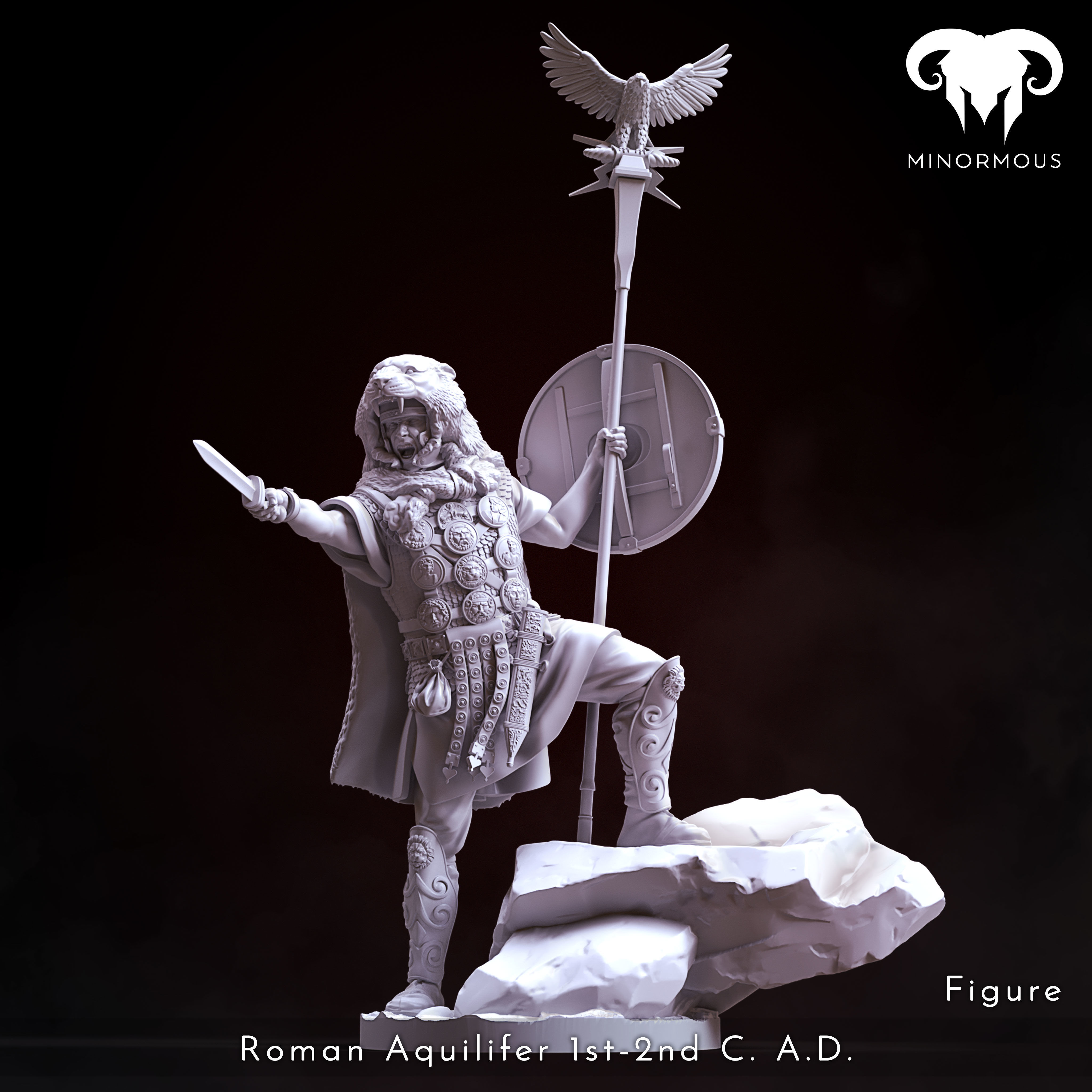 Bundle - Roman Aquilifer 1st-2nd CAD The Protector 3D print model_11