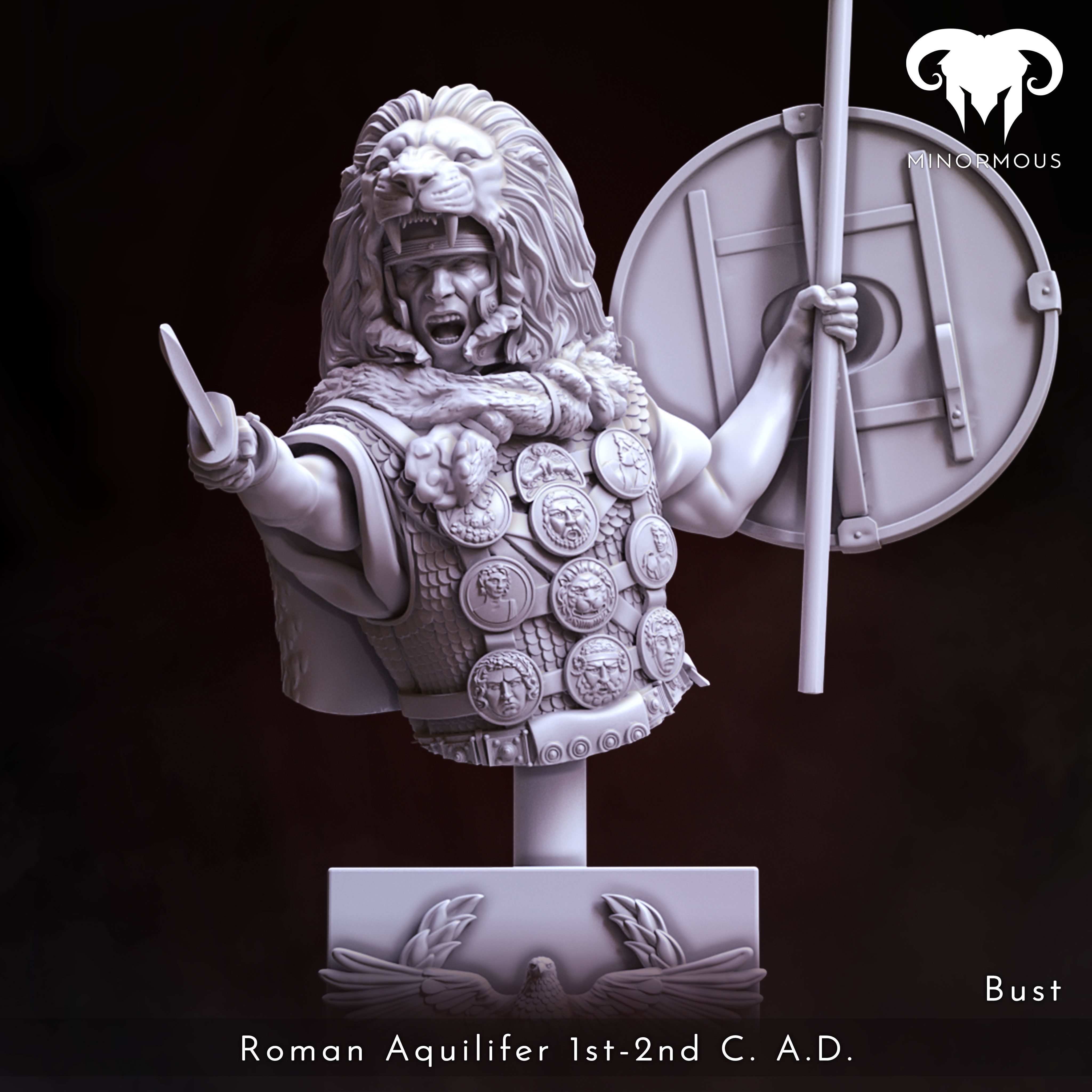 Bundle - Roman Aquilifer 1st-2nd CAD The Protector 3D print model_1