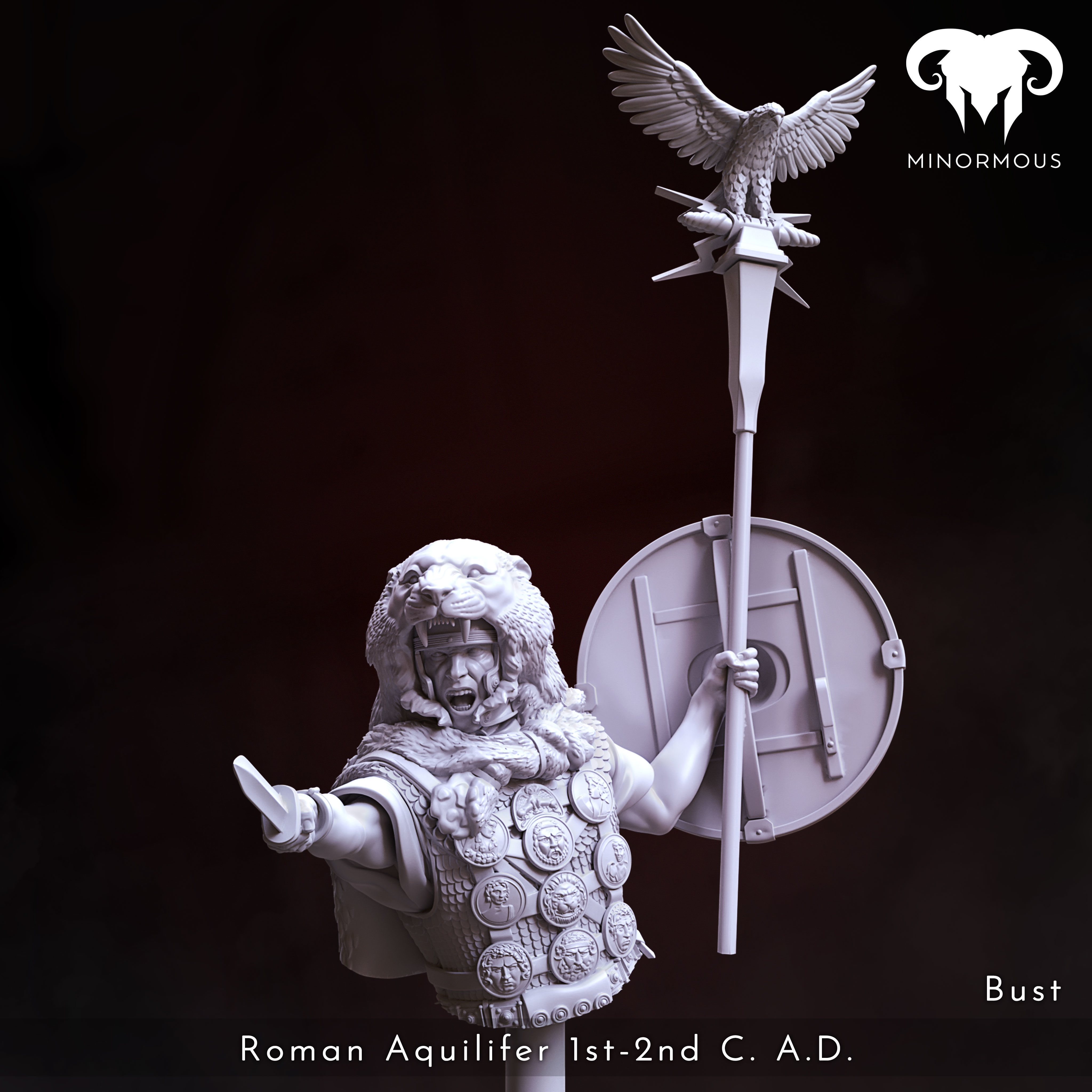 Bundle - Roman Aquilifer 1st-2nd CAD The Protector 3D print model_6