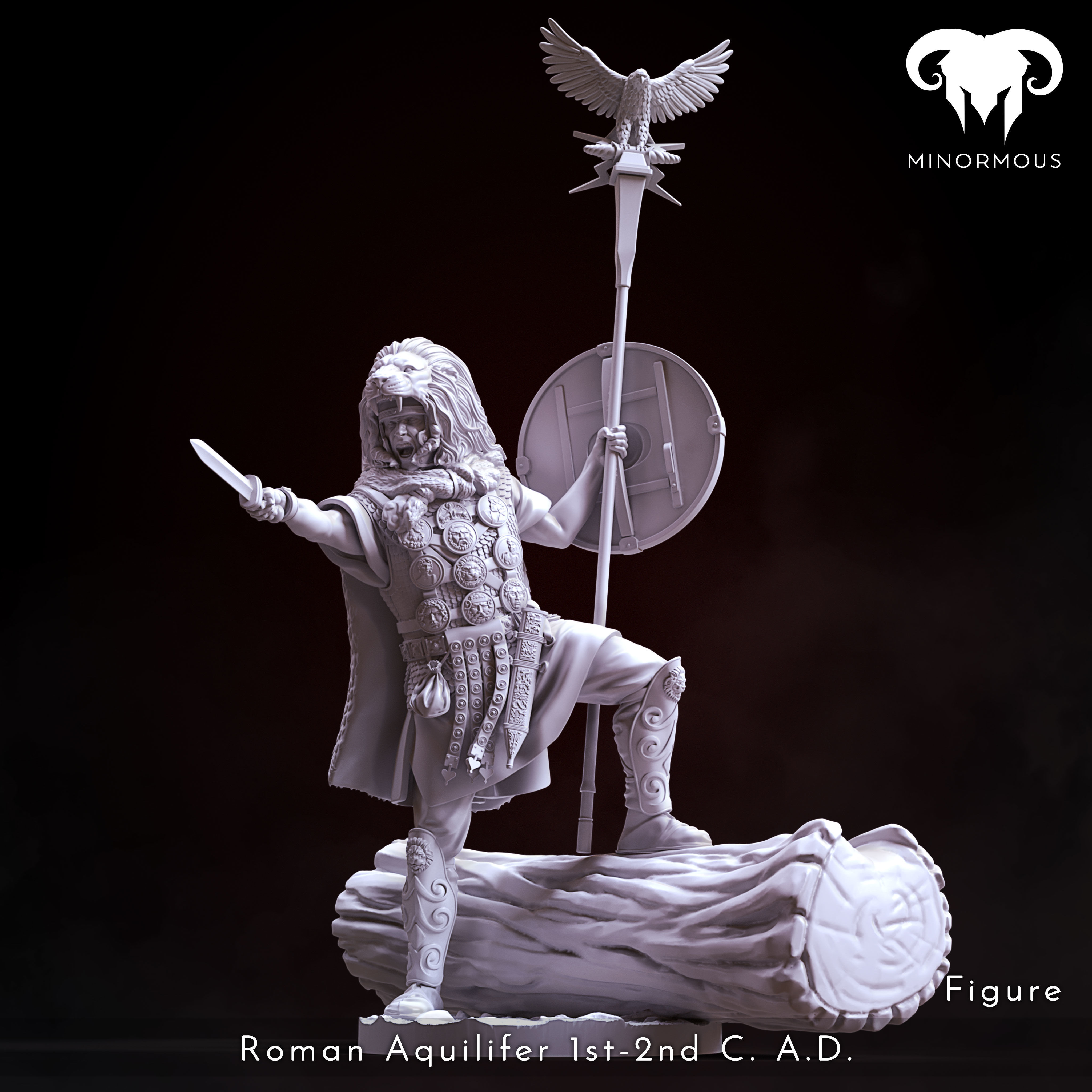 Bundle - Roman Aquilifer 1st-2nd CAD The Protector 3D print model_16