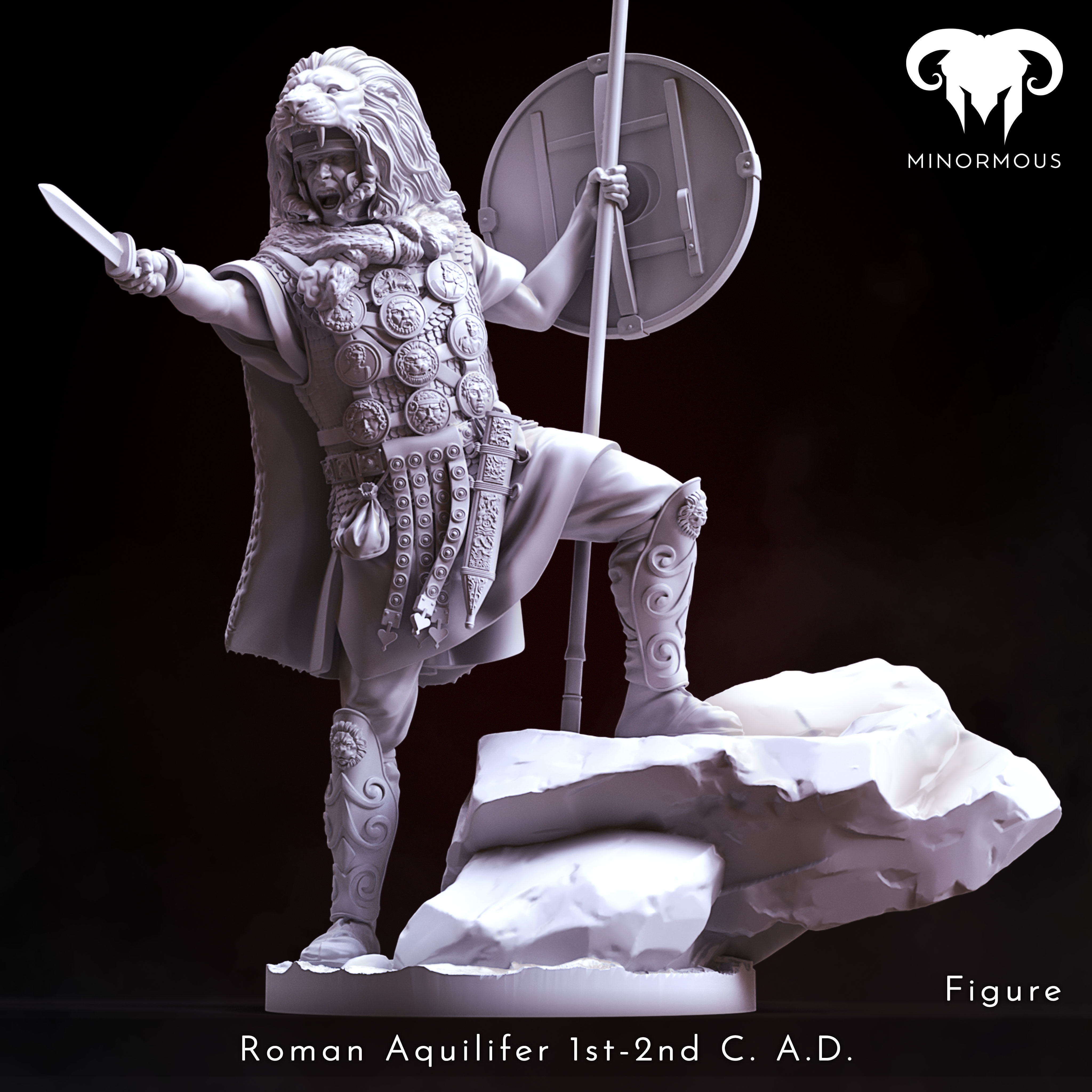 Bundle - Roman Aquilifer 1st-2nd CAD The Protector 3D print model_9