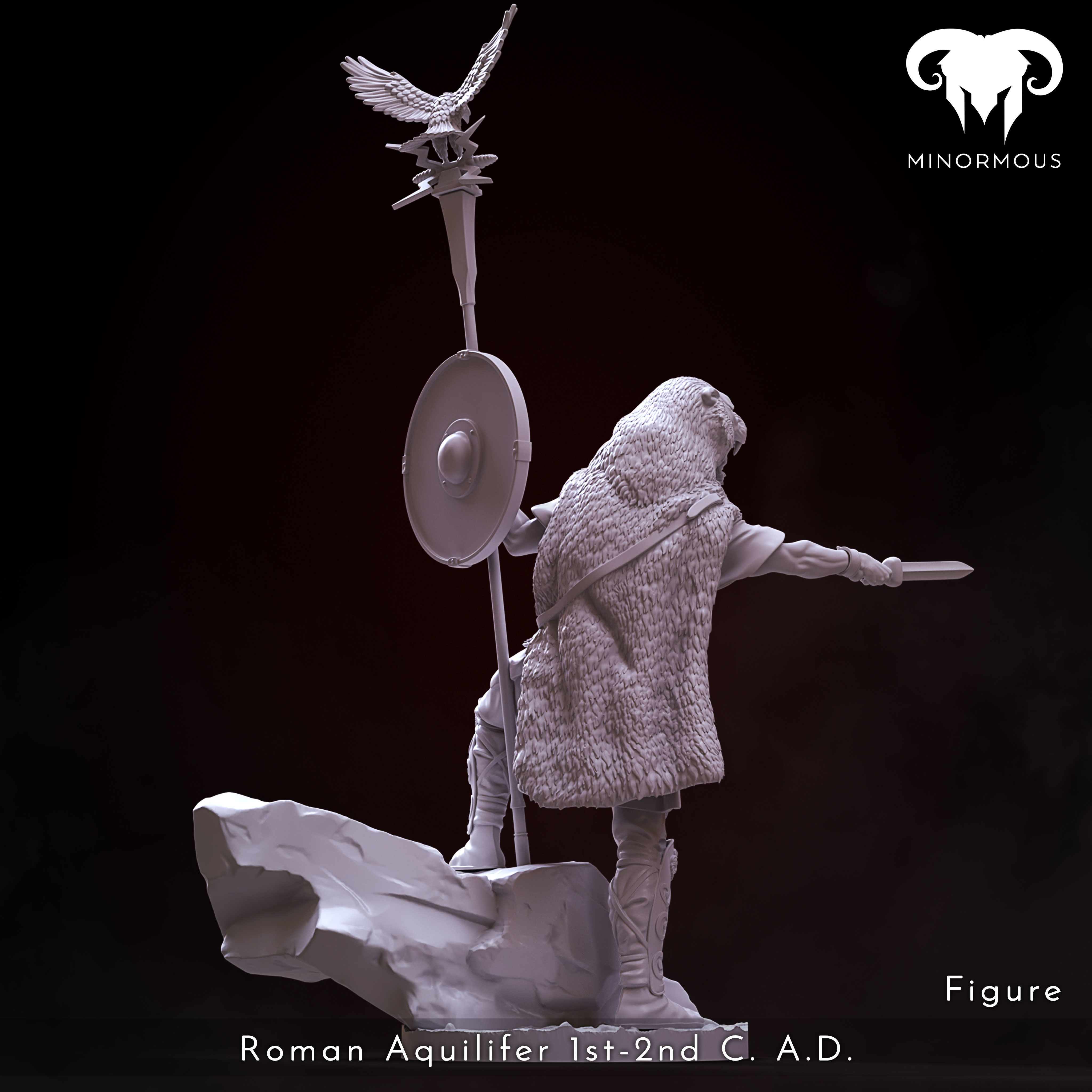 Bundle - Roman Aquilifer 1st-2nd CAD The Protector 3D print model_12