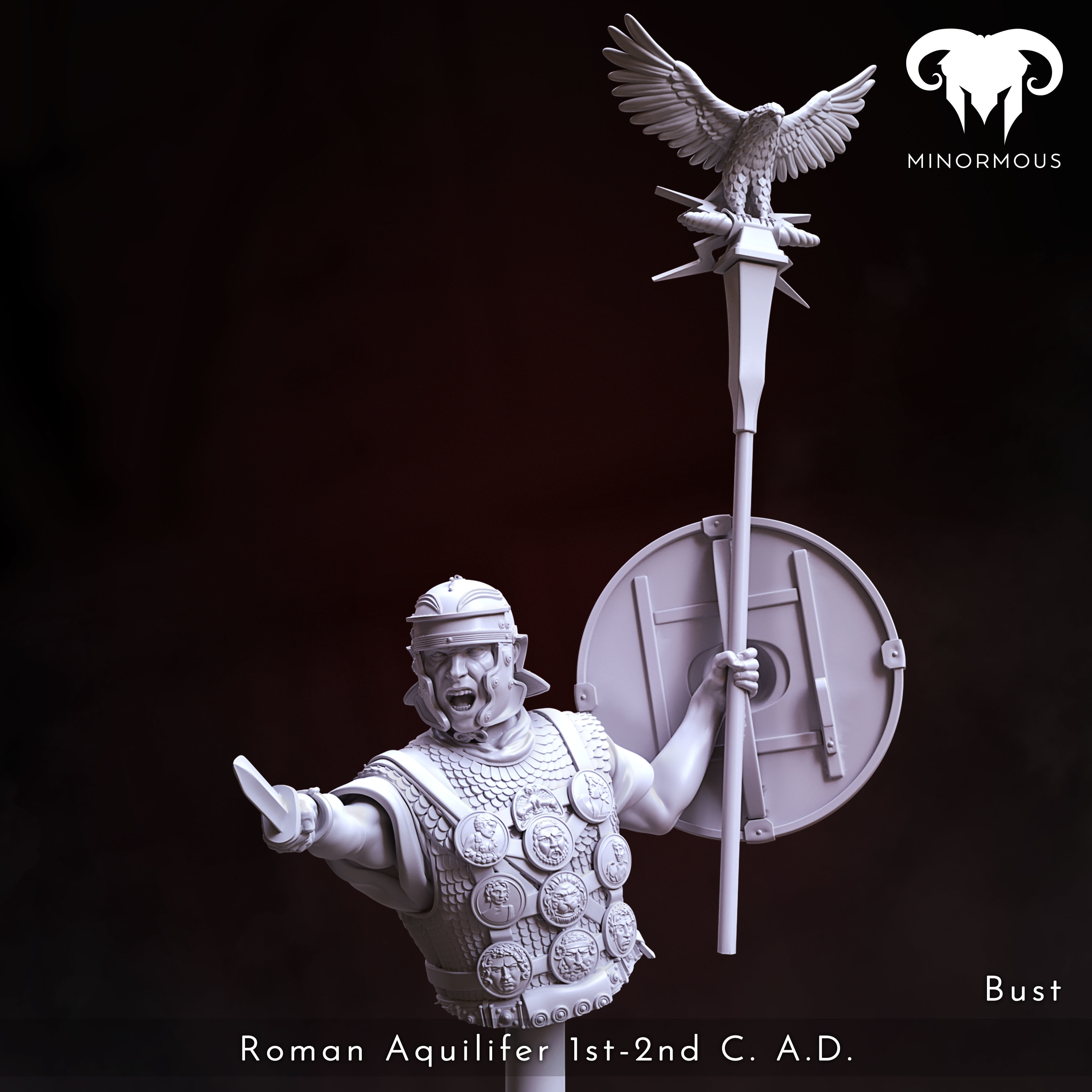 Bundle - Roman Aquilifer 1st-2nd CAD The Protector 3D print model_7