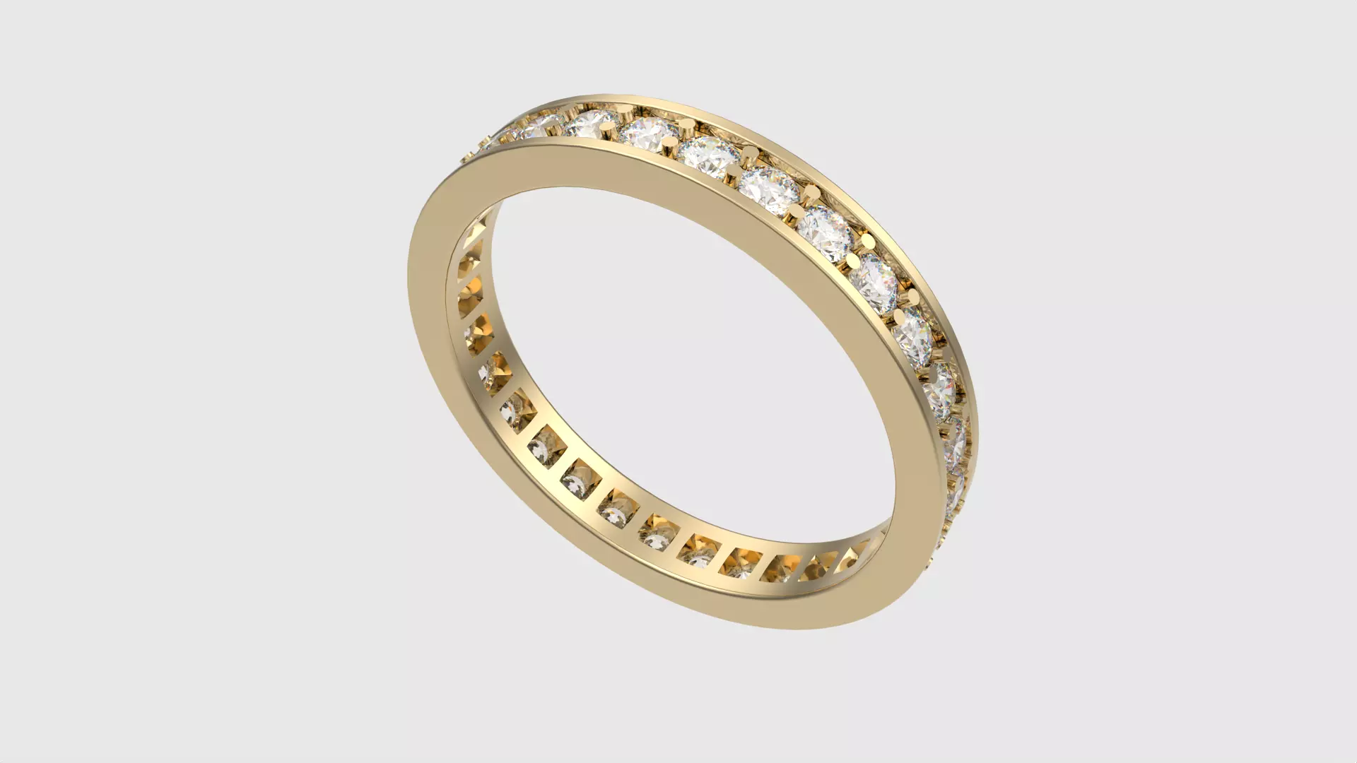 Classic Channel Set Eternity Band JDBCo 3D print model
