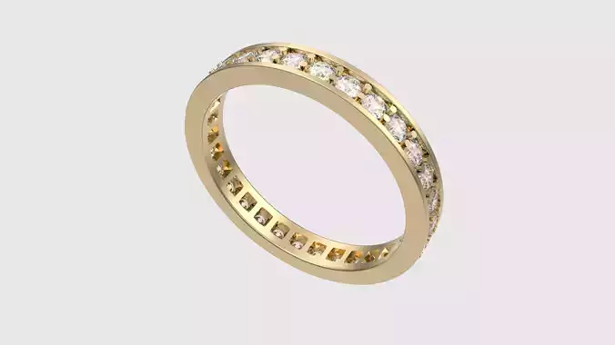 Classic Channel Set Eternity Band JDBCo 3D print model