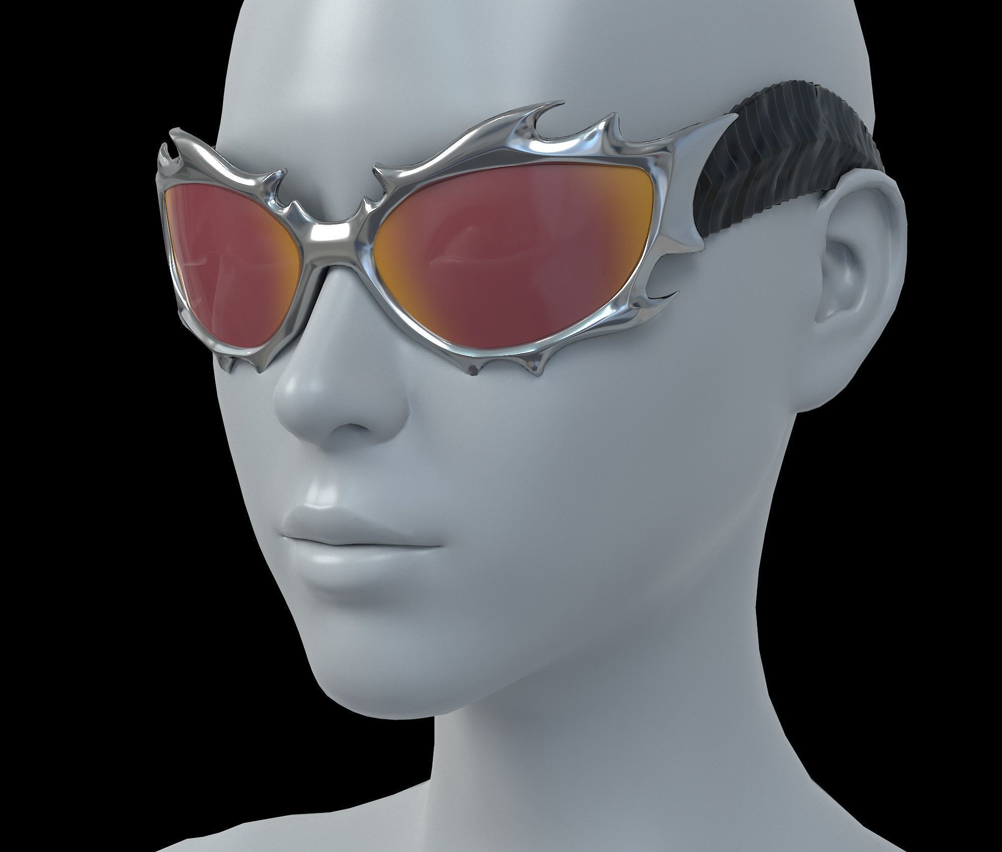 Gentle Monster x Tekken 8 Sunglasses Low-poly 3D model_3