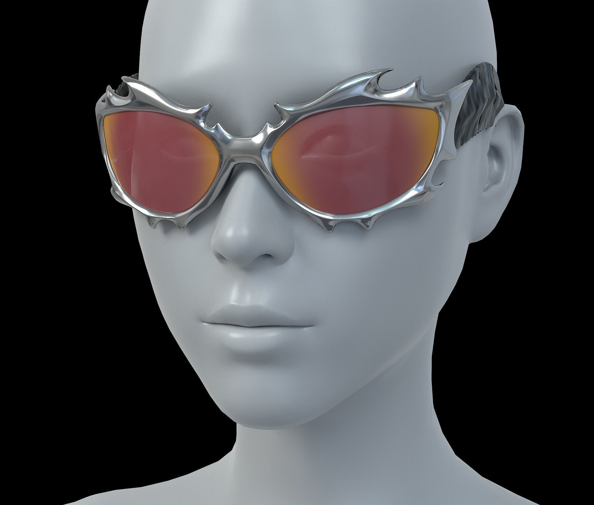 Gentle Monster x Tekken 8 Sunglasses Low-poly 3D model_2