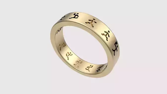 Dancing Men Sherlock Holmes Ring JDBCo