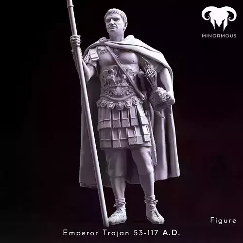 Figure - Roman Emperor Trajan 98 to 117 AD Conquering the World 3D print model