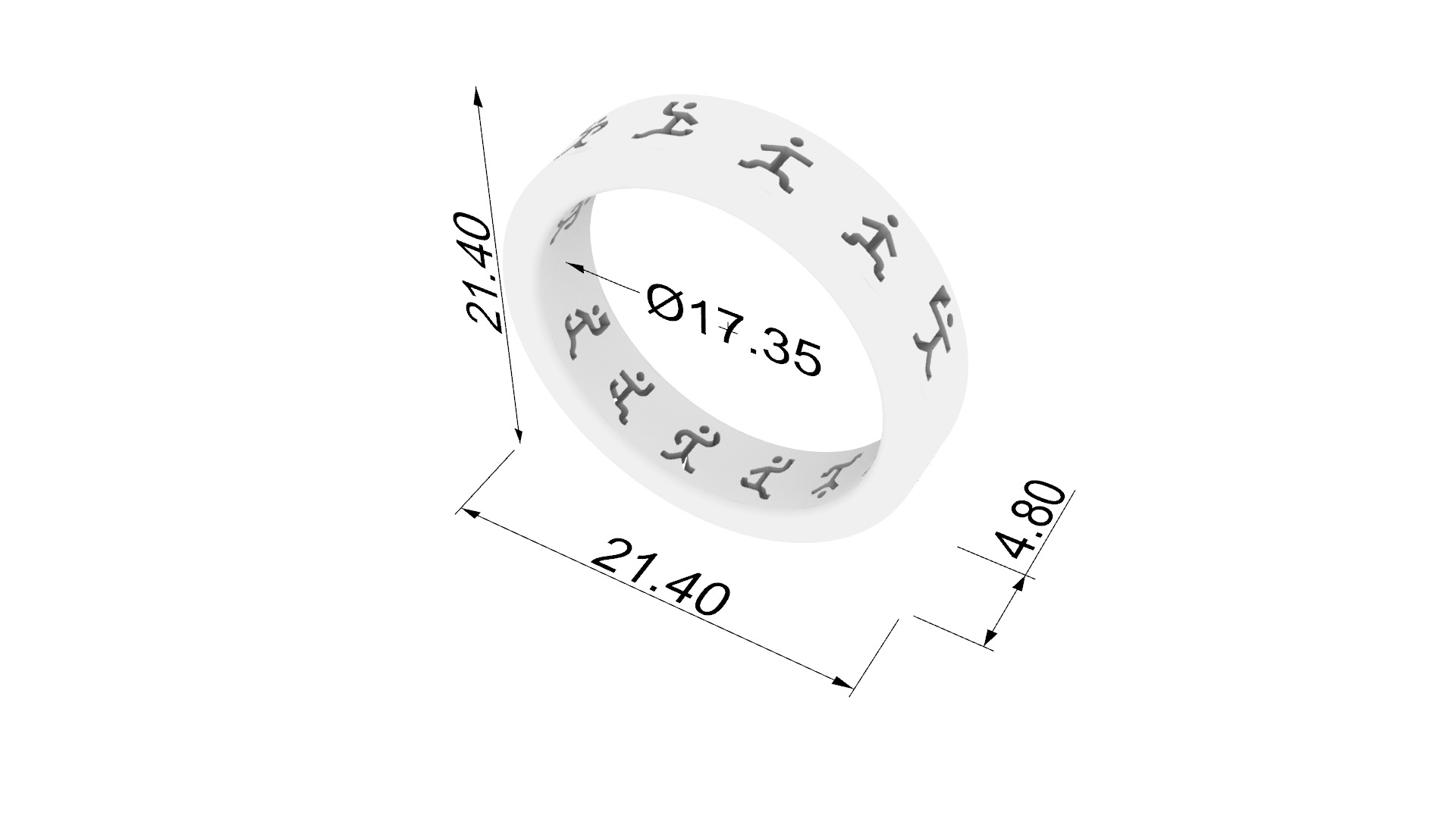 Dancing Men Sherlock Holmes Band JDBCo 3D print model_1