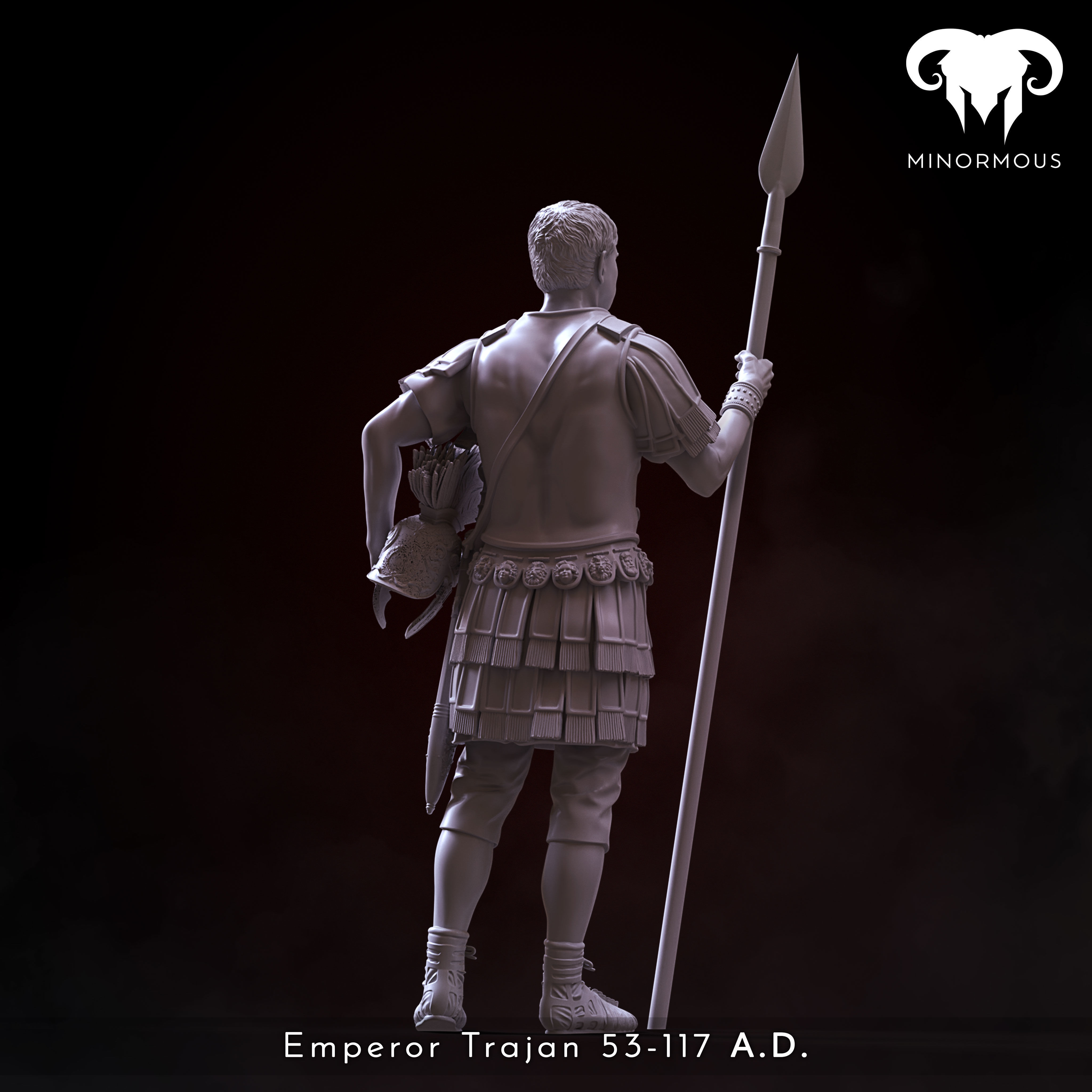 Bundle - Roman Emperor Trajan 98 to 117 AD Conquering the World 3D print model_11