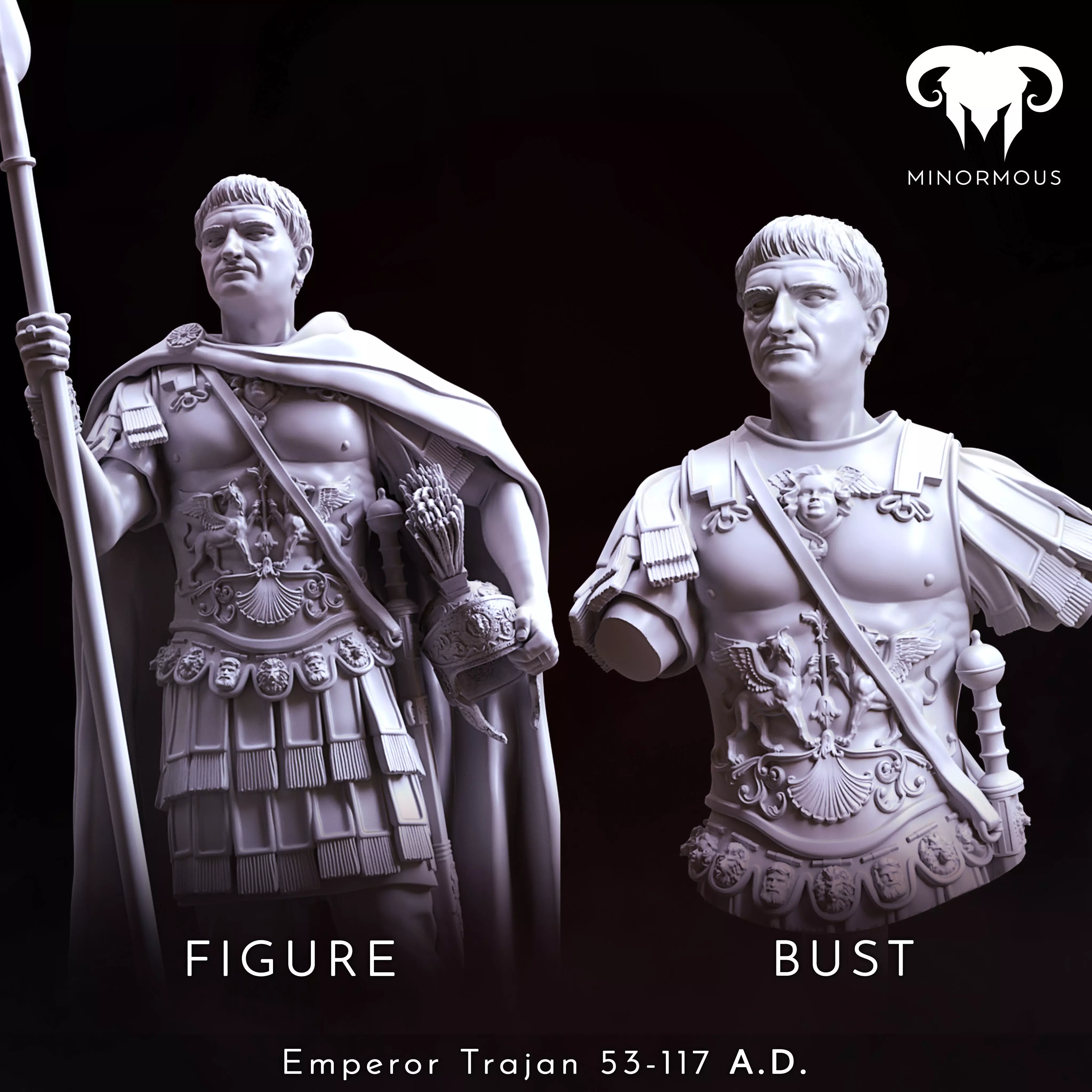 Bundle - Roman Emperor Trajan 98 to 117 AD Conquering the World 3D print model_0