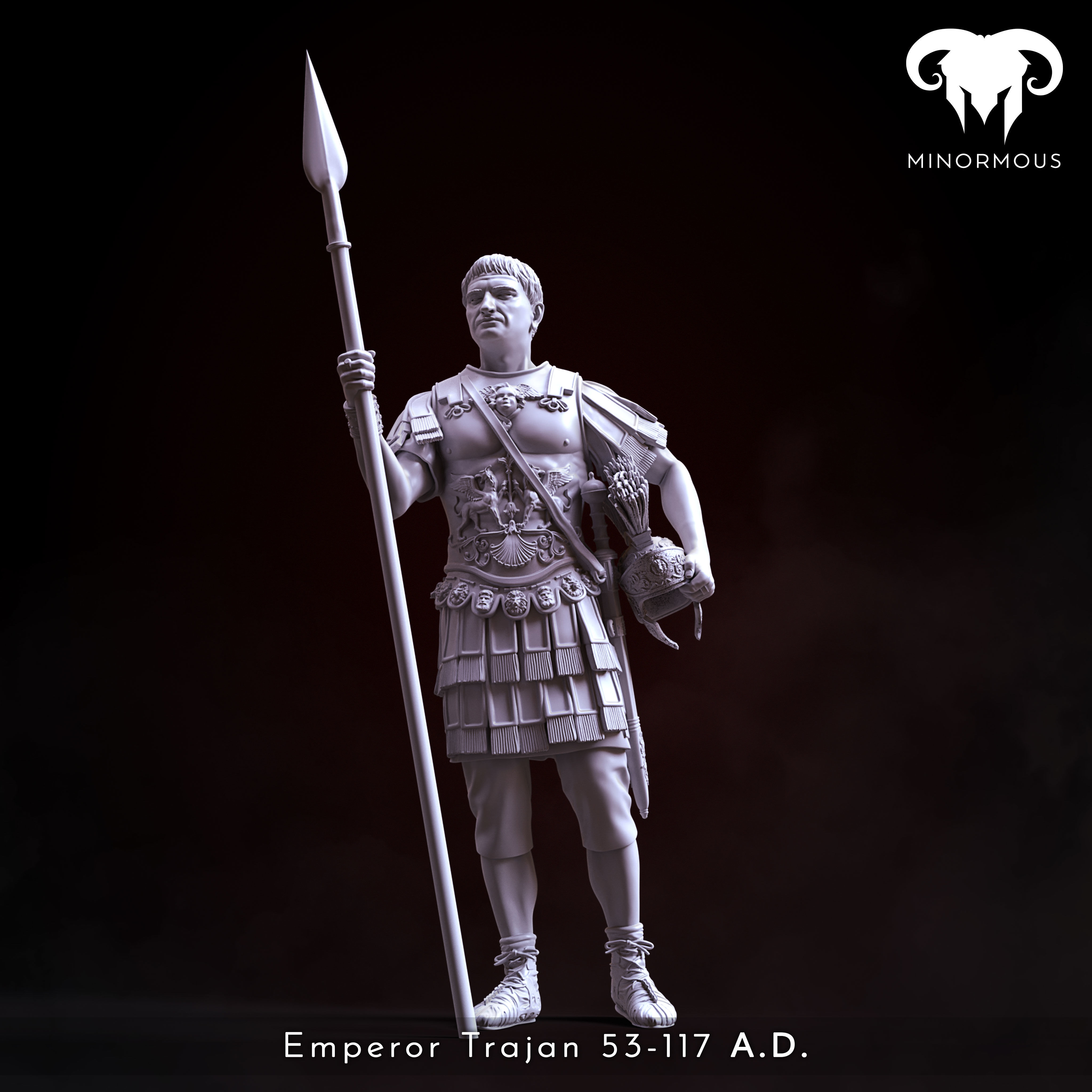 Bundle - Roman Emperor Trajan 98 to 117 AD Conquering the World 3D print model_10