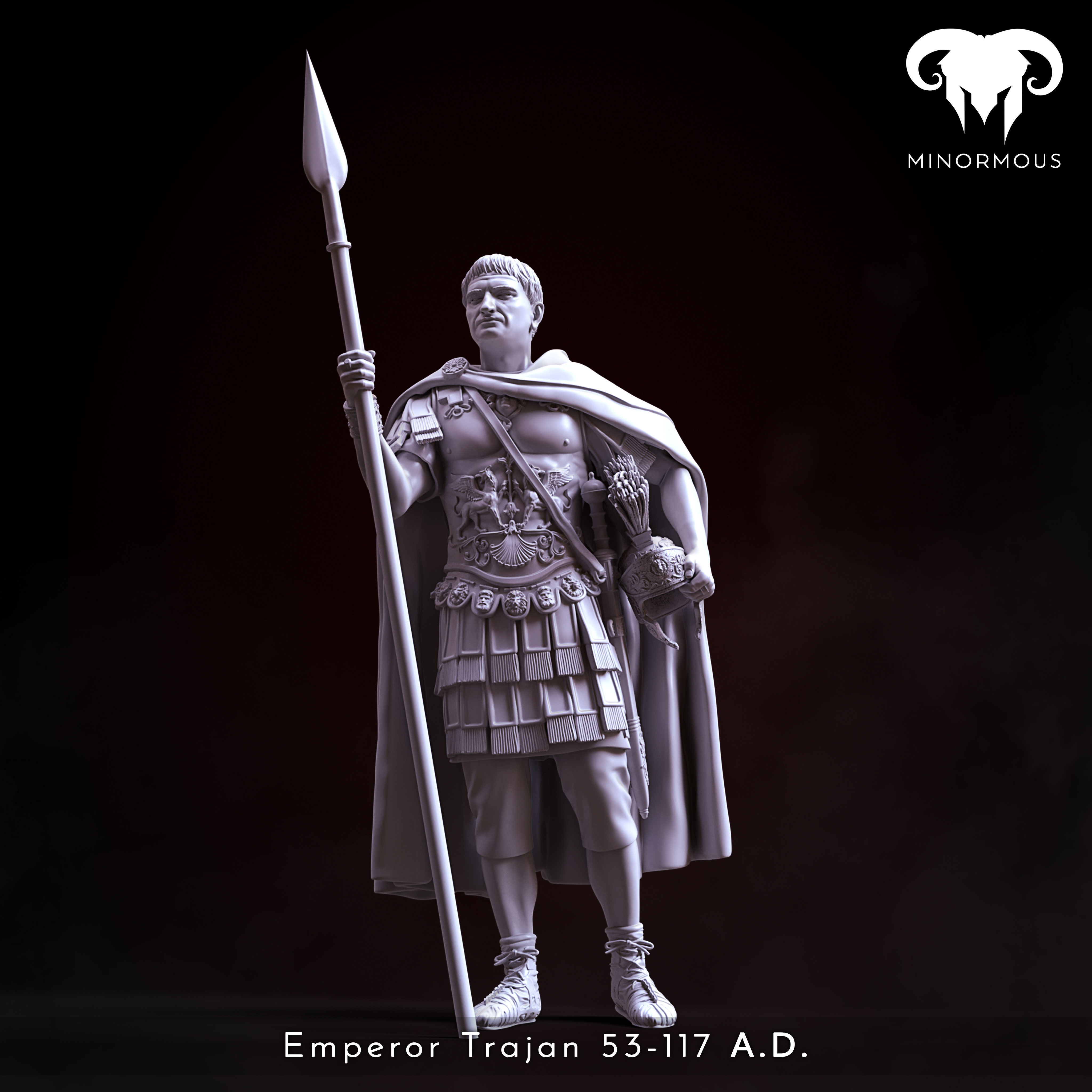Bundle - Roman Emperor Trajan 98 to 117 AD Conquering the World 3D print model_2