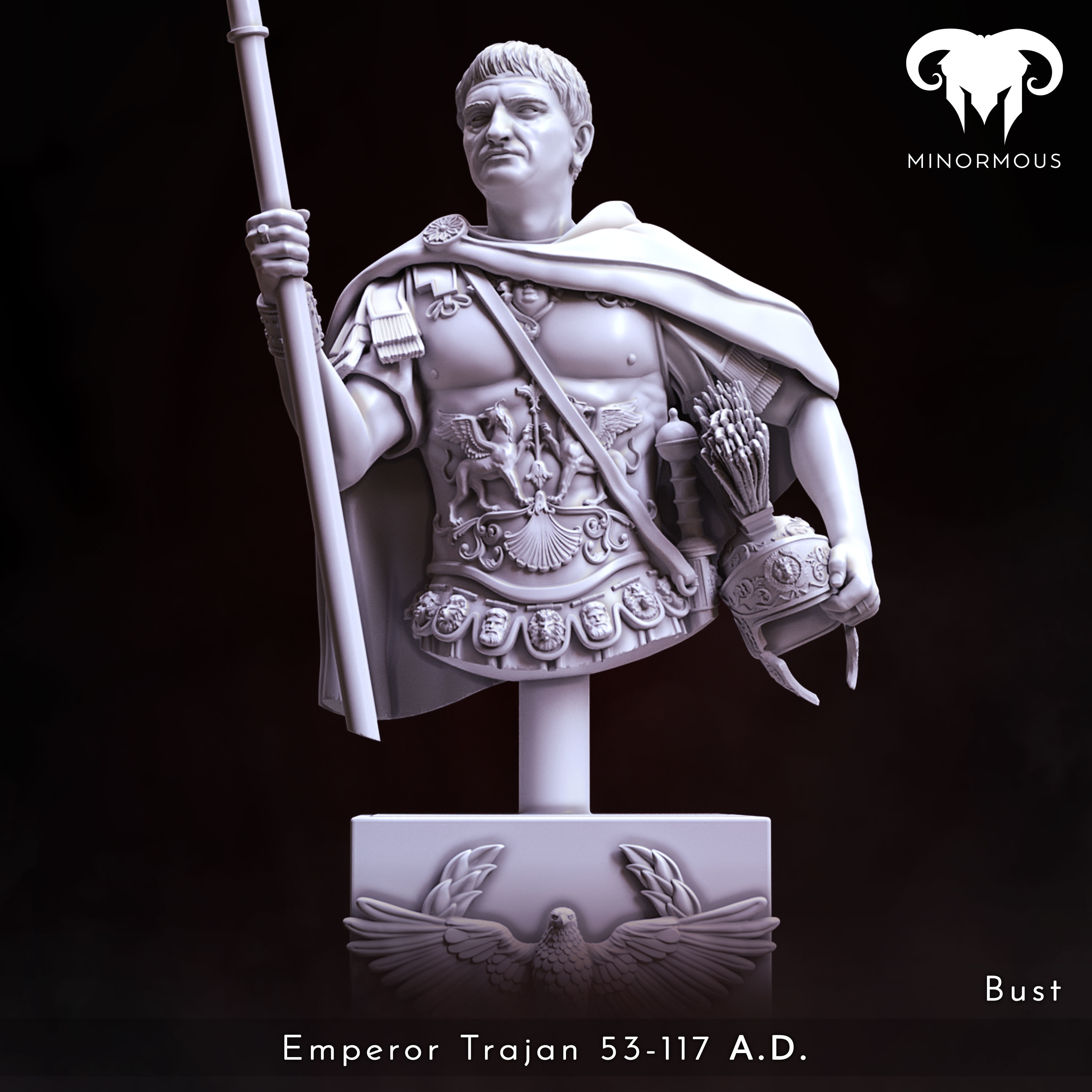 Bundle - Roman Emperor Trajan 98 to 117 AD Conquering the World 3D print model_5