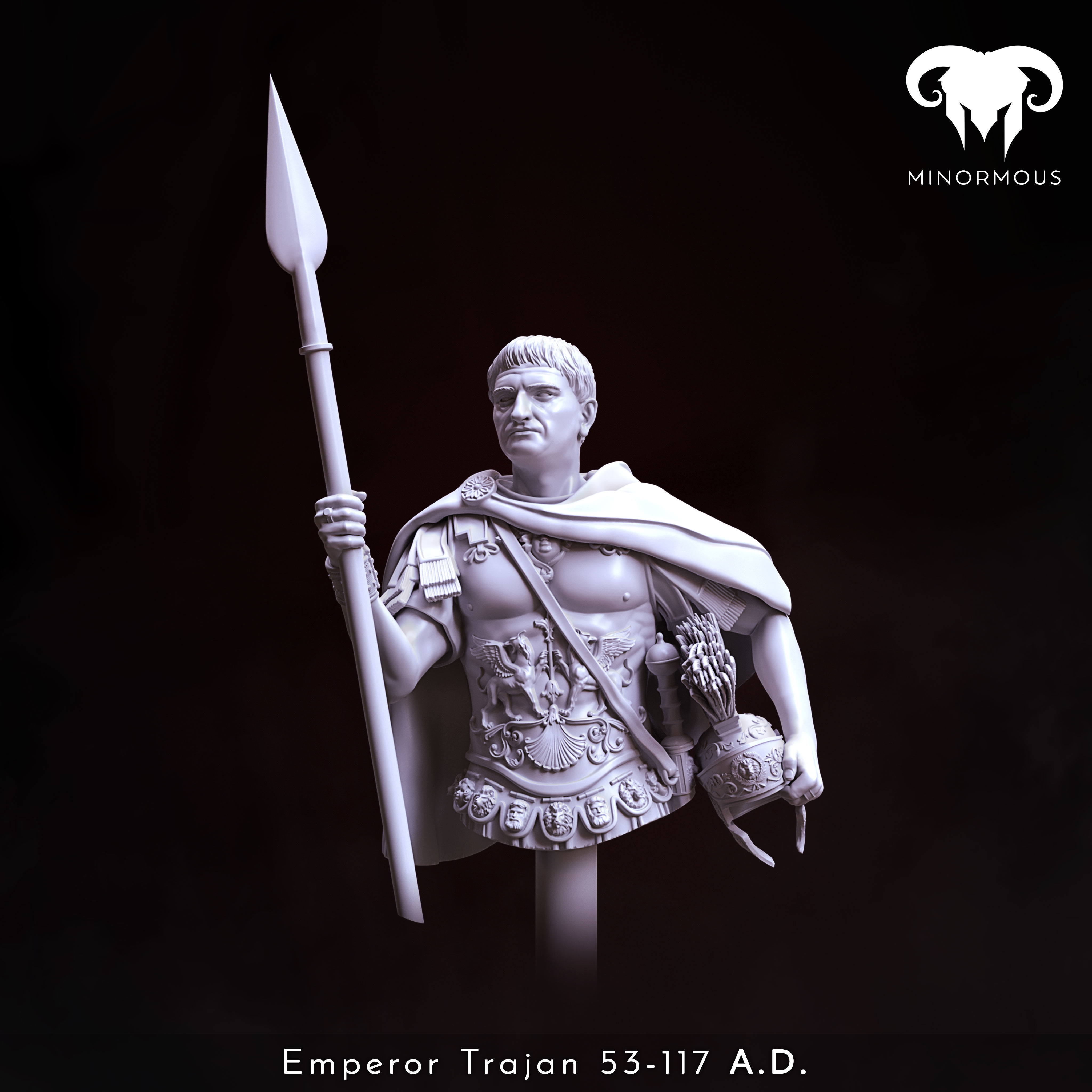 Bundle - Roman Emperor Trajan 98 to 117 AD Conquering the World 3D print model_1