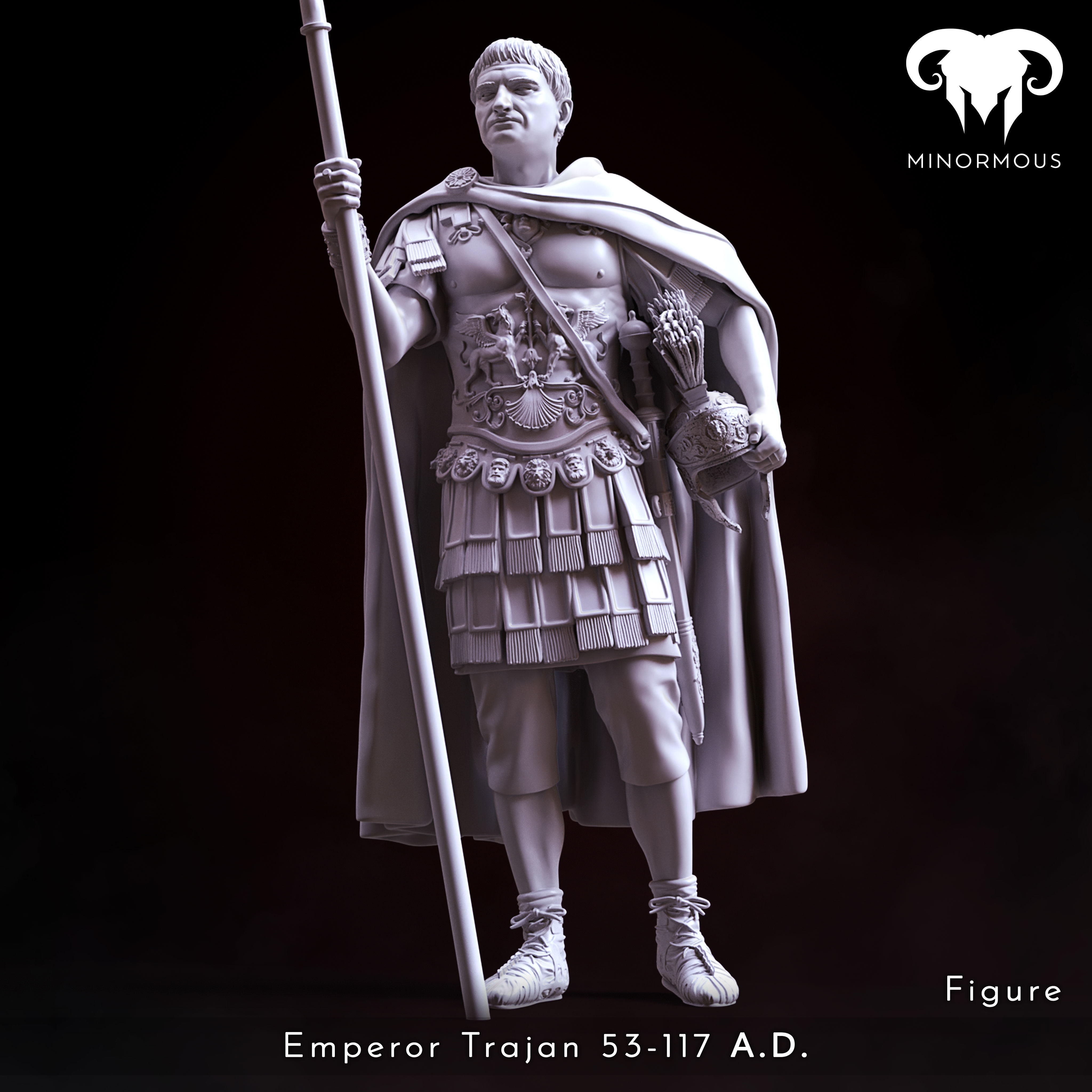 Bundle - Roman Emperor Trajan 98 to 117 AD Conquering the World 3D print model_8