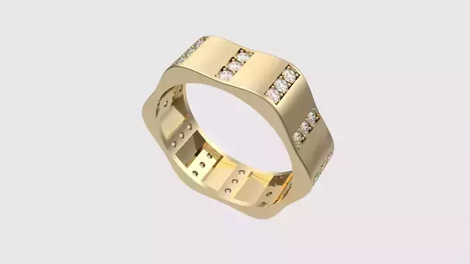 Elegant Wave Shape Band Ring JDBCo