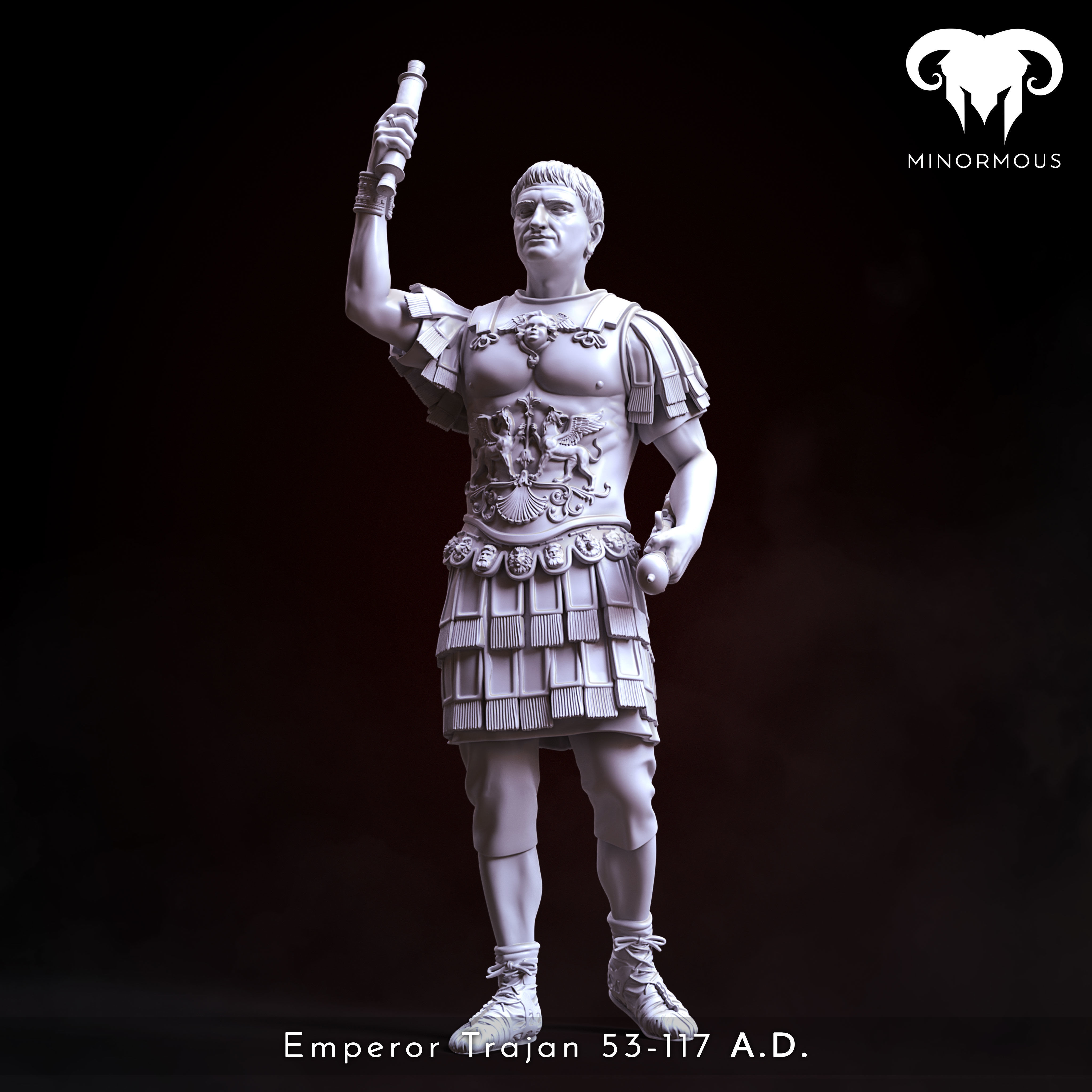 Figure - Roman Emperor Trajan 98-117 AD From Soldier to Emperor 3D print model_4