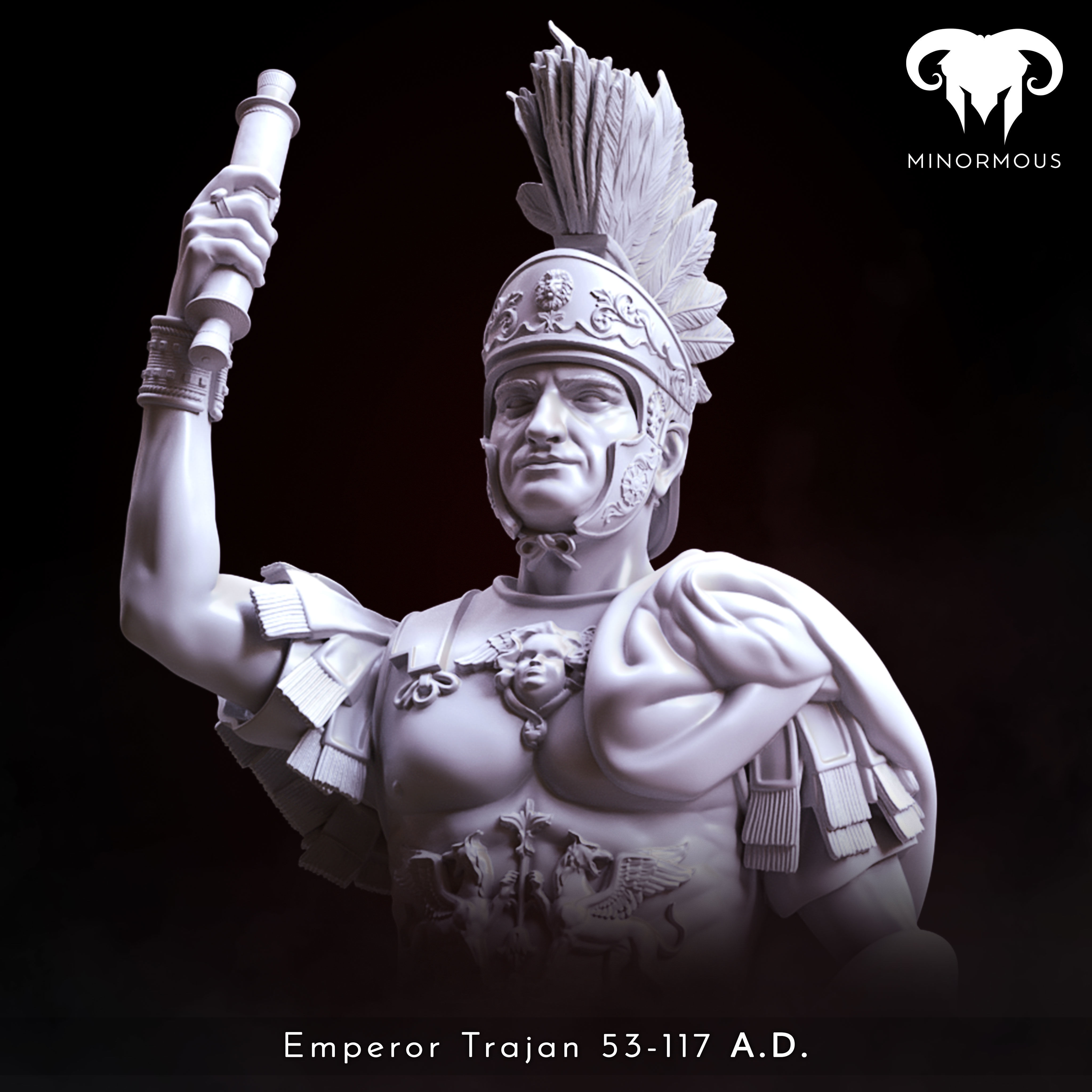 Figure - Roman Emperor Trajan 98-117 AD From Soldier to Emperor 3D print model_6