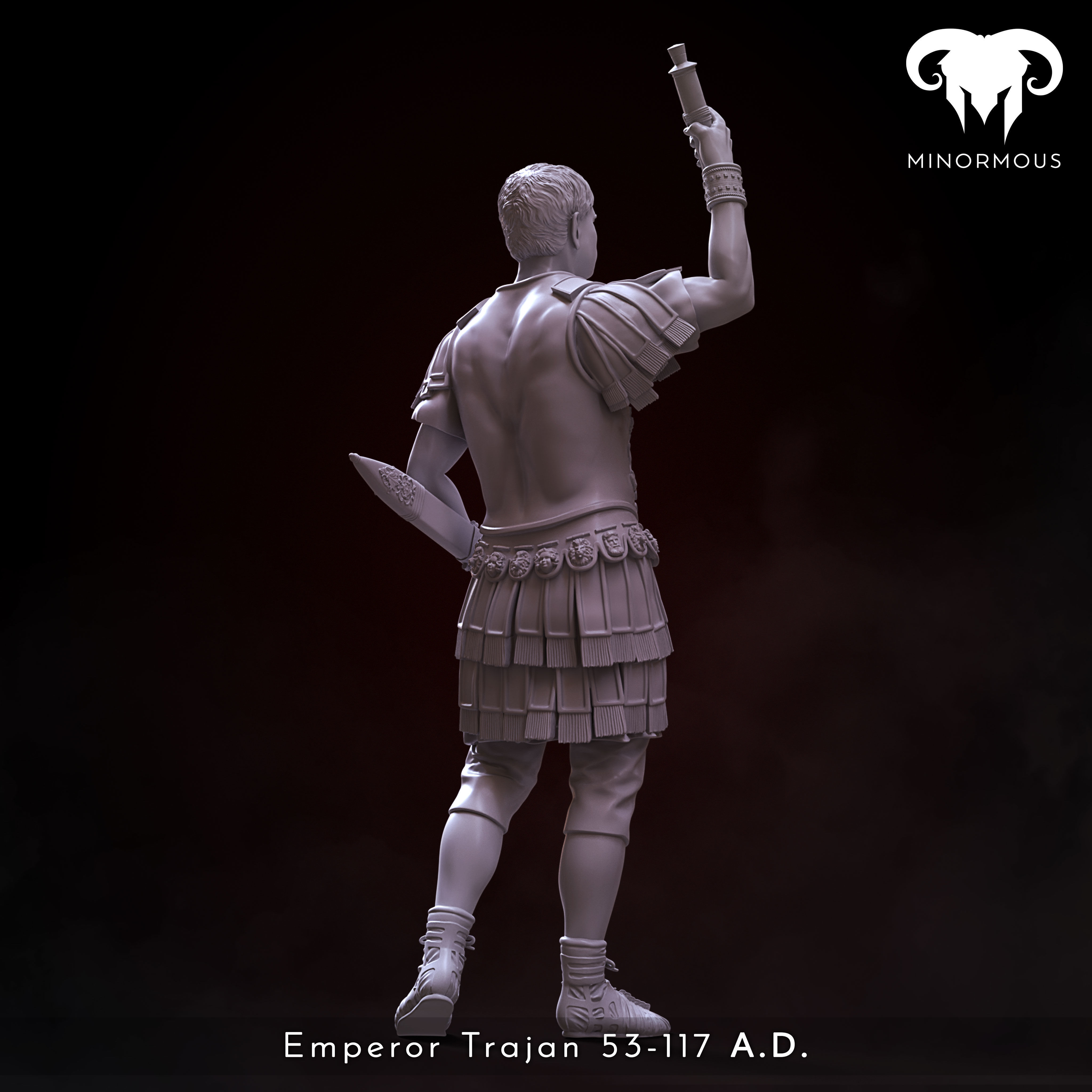 Figure - Roman Emperor Trajan 98-117 AD From Soldier to Emperor 3D print model_5