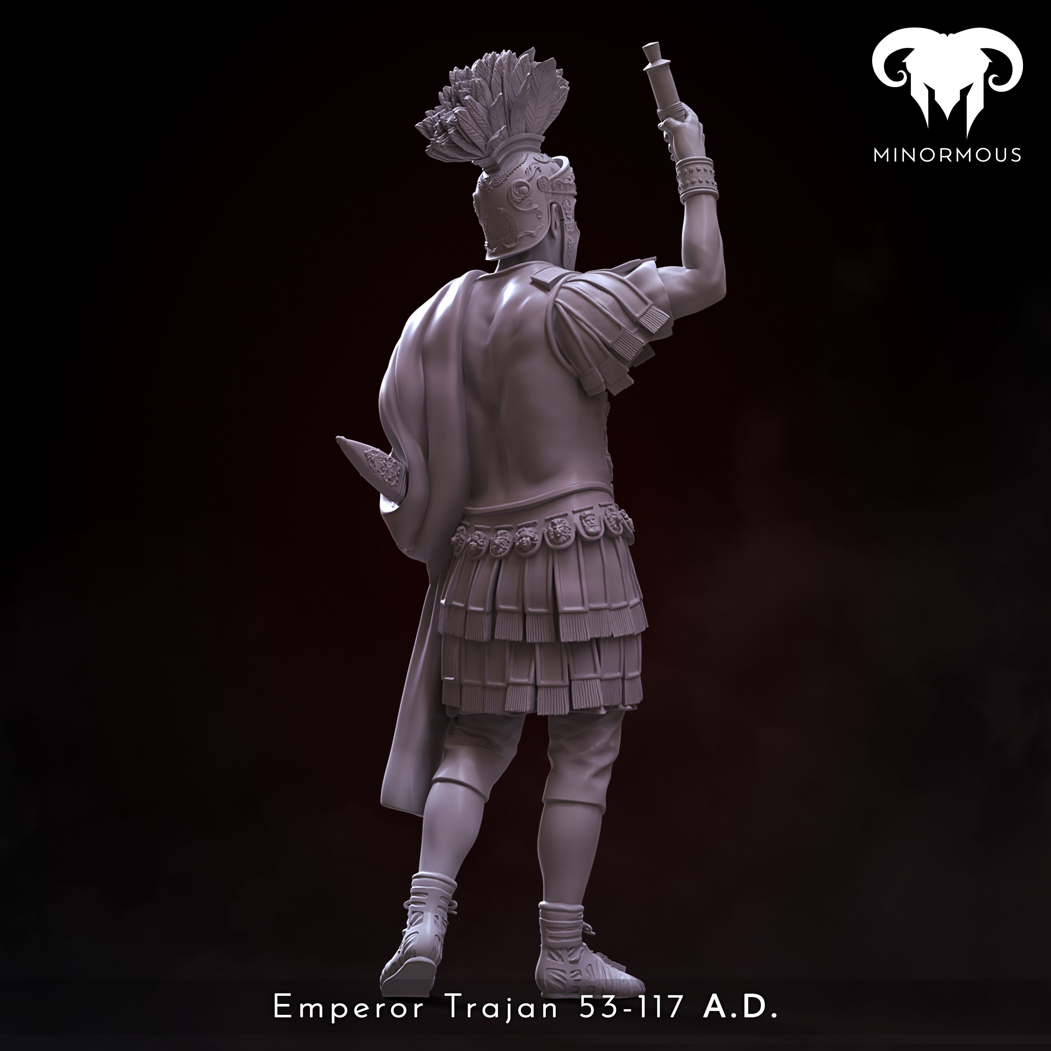 Figure - Roman Emperor Trajan 98-117 AD From Soldier to Emperor 3D print model_3