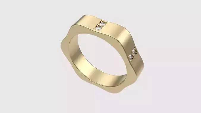 Contemporary Wave Shape Ring JDBCo