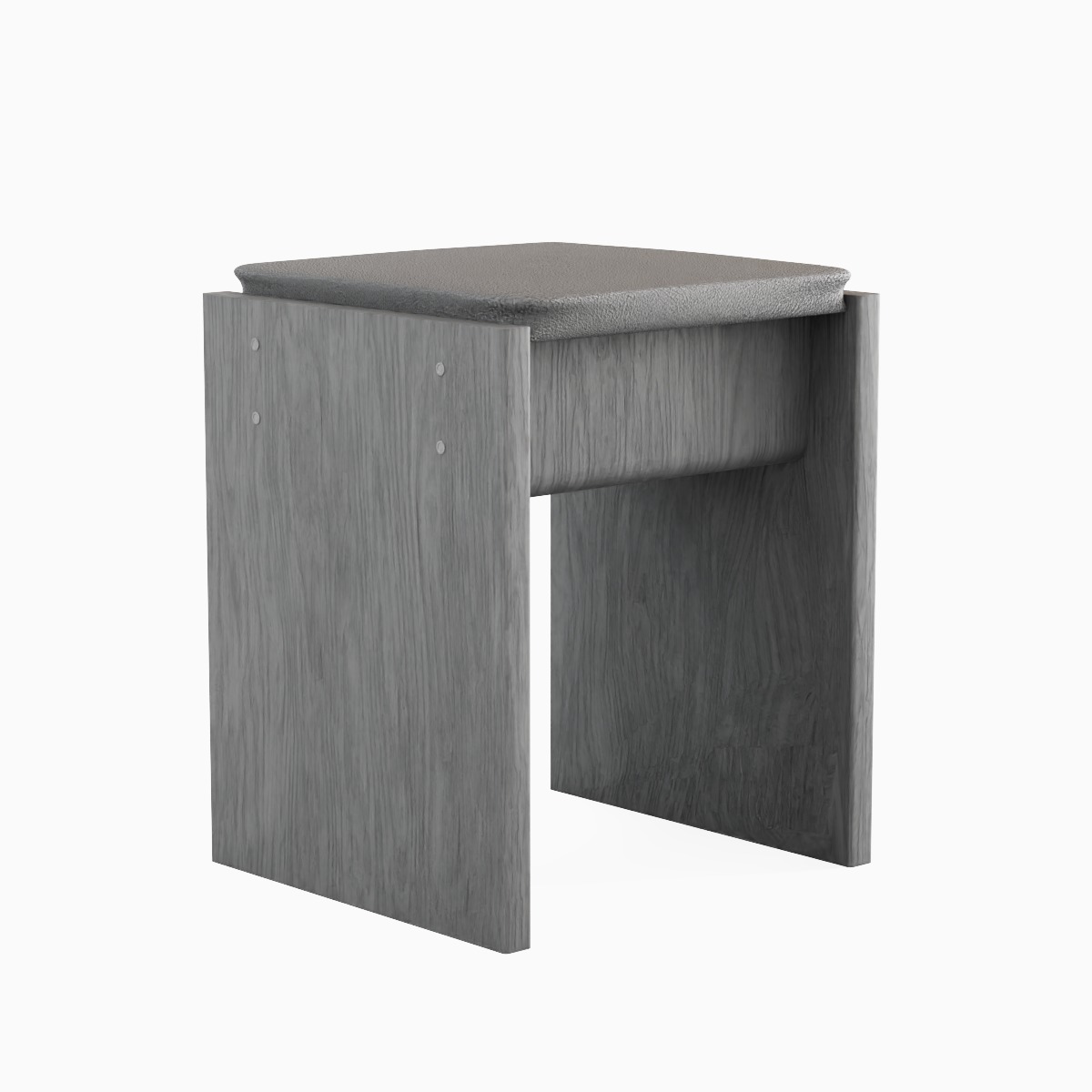 Wooden Stool 03 3D model_2