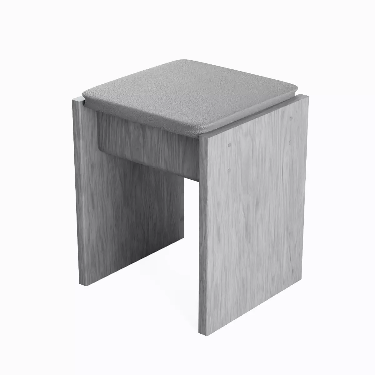 Wooden Stool 03 3D model_0