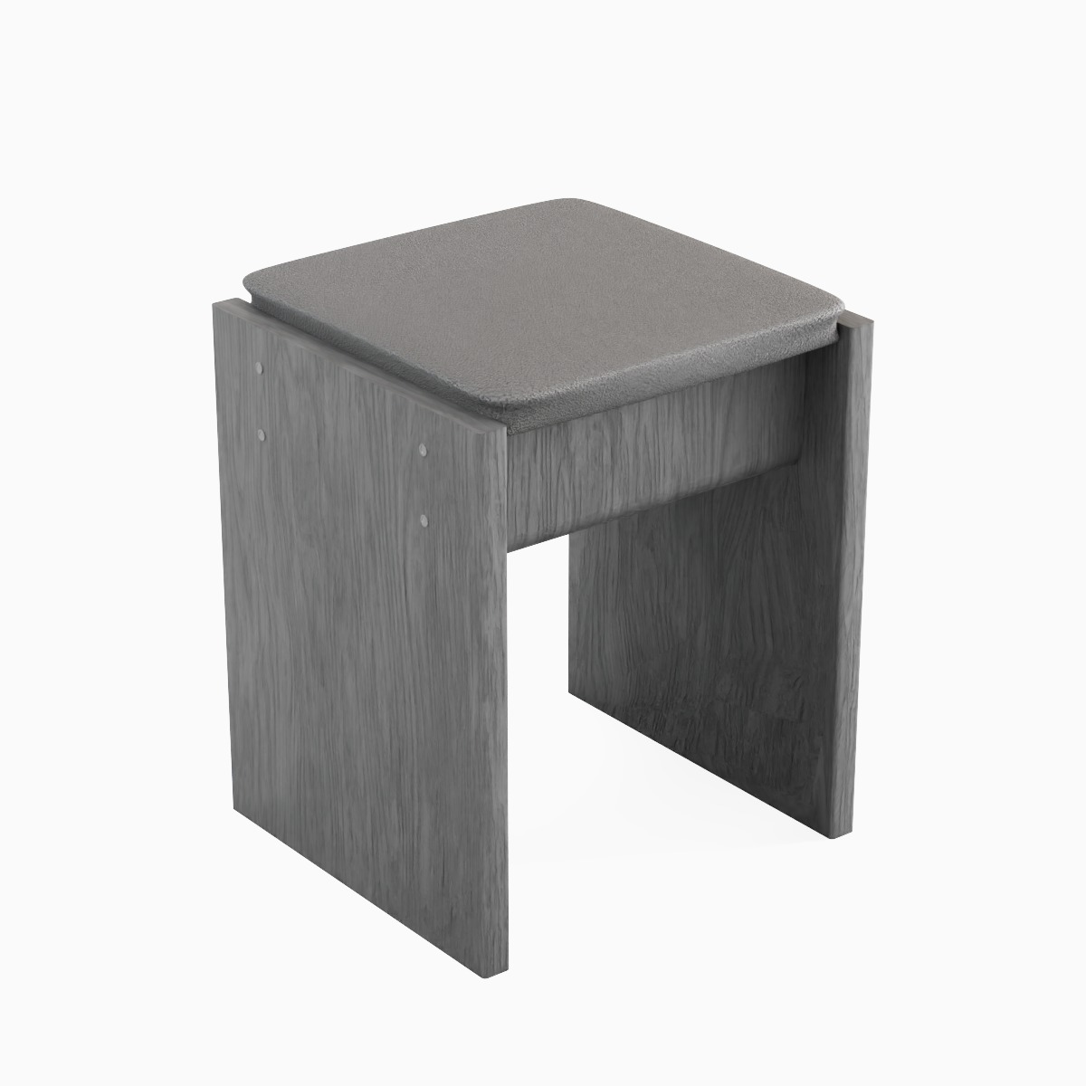 Wooden Stool 03 3D model_5