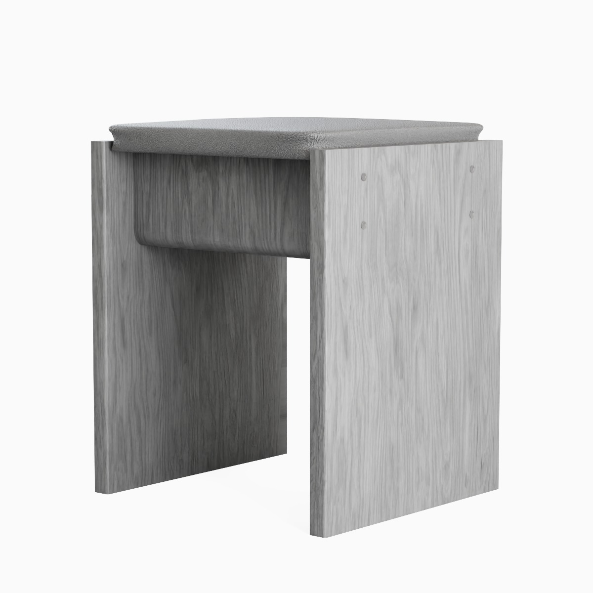 Wooden Stool 03 3D model_3