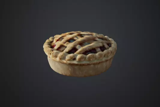 Realistic Lattice Crust Pie 3D Model 3D model