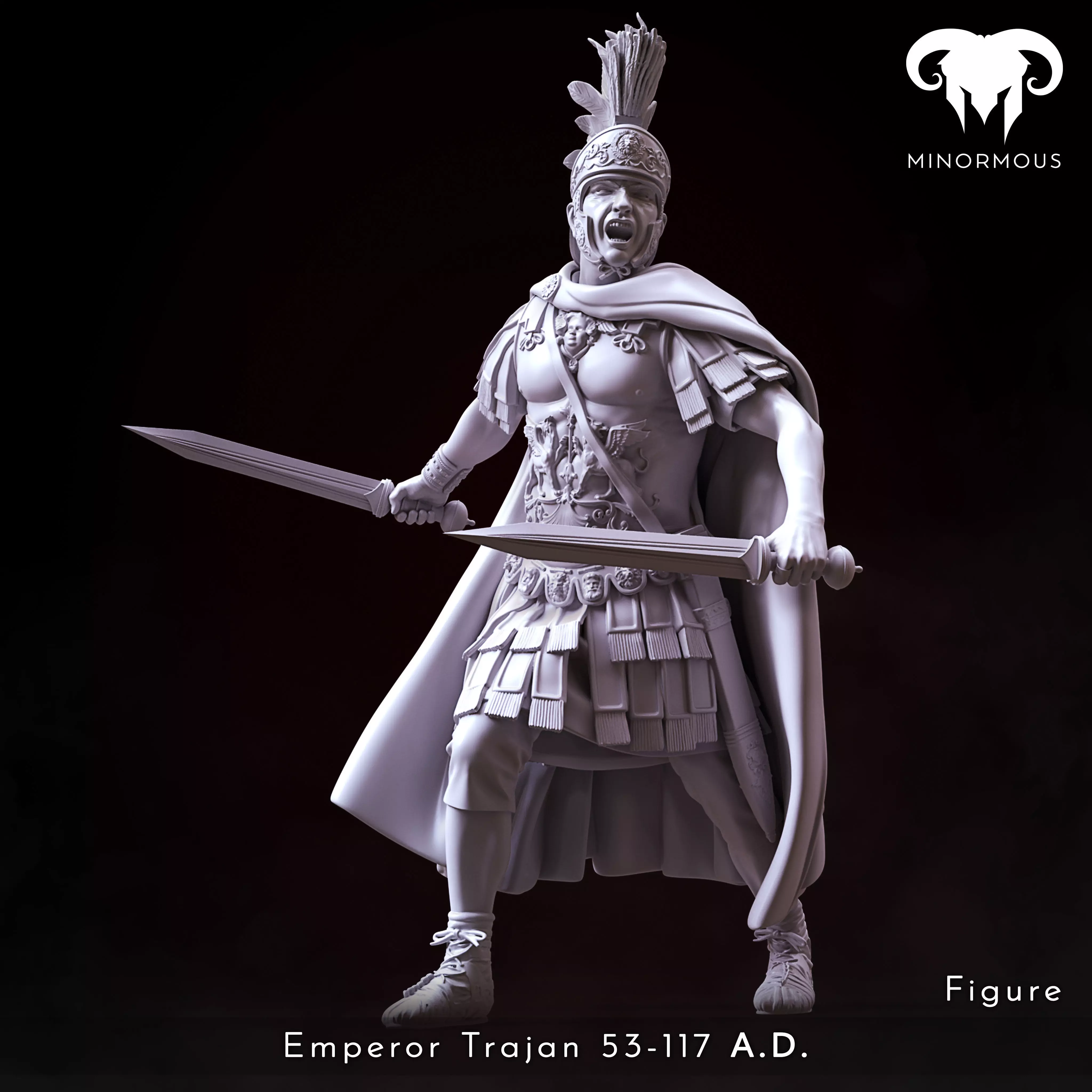 Figure - Roman Emperor Trajan 98-117 AD The Sword of Rome 3D print model_0