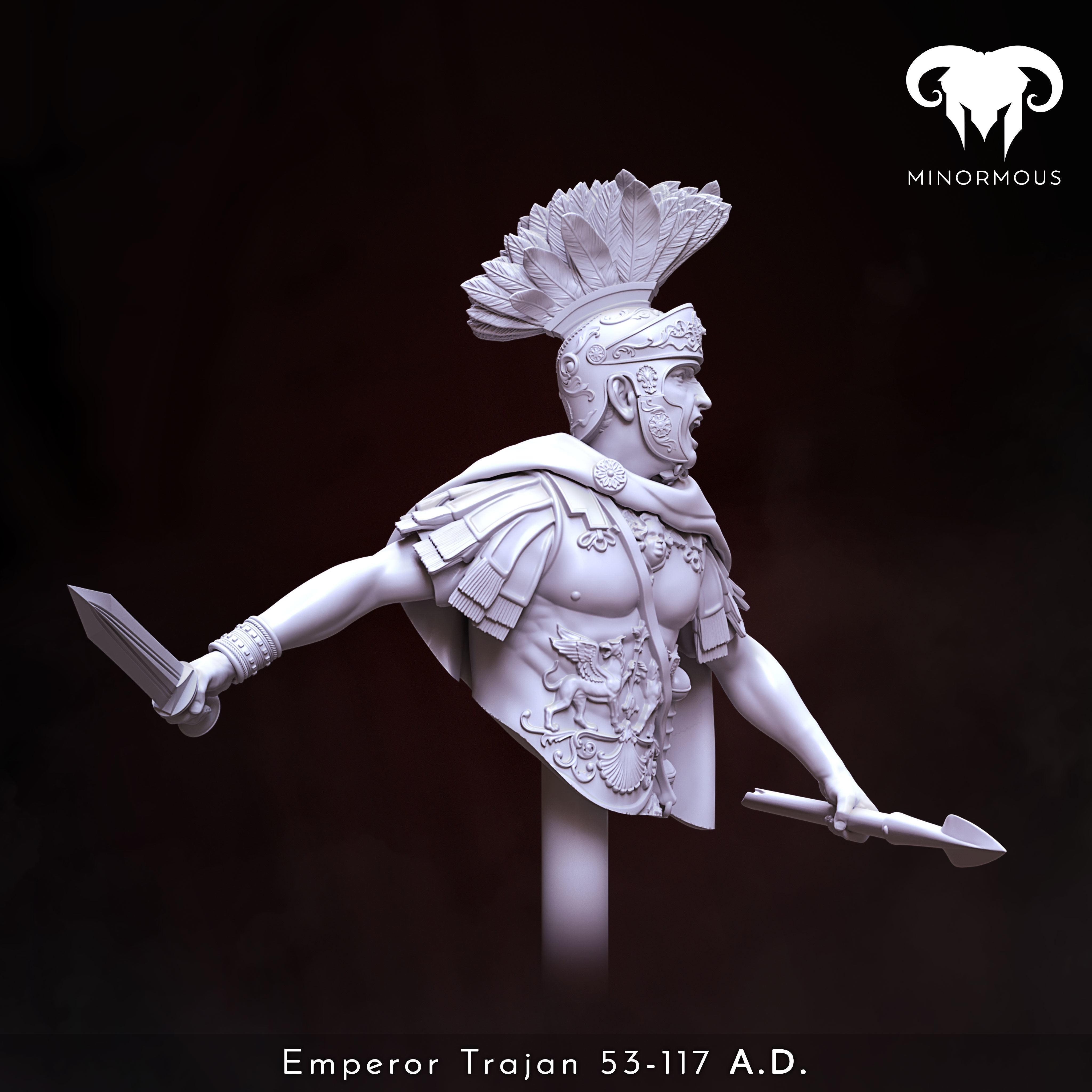 Bundle - Roman Emperor Trajan 98-117 AD The Sword of Rome 3D print model_7