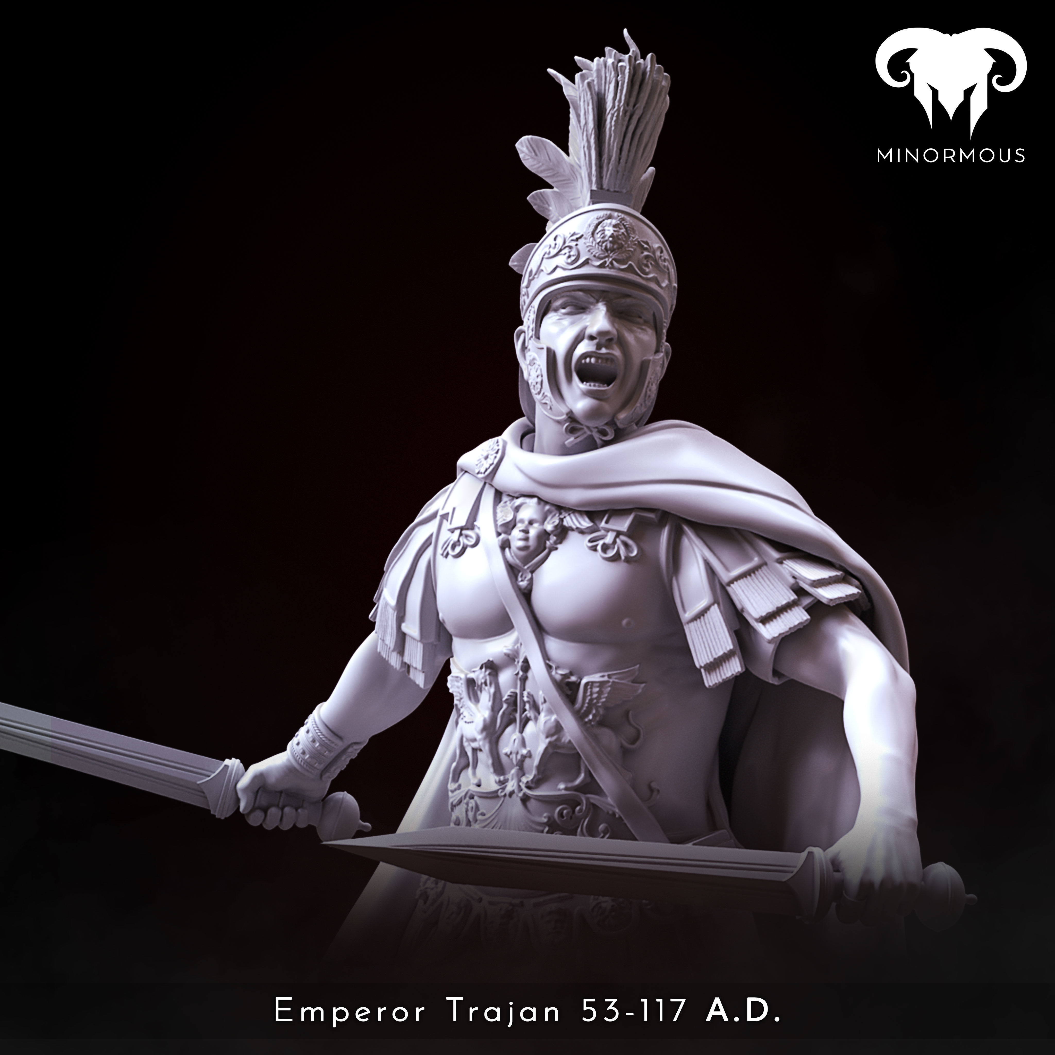 Bundle - Roman Emperor Trajan 98-117 AD The Sword of Rome 3D print model_10
