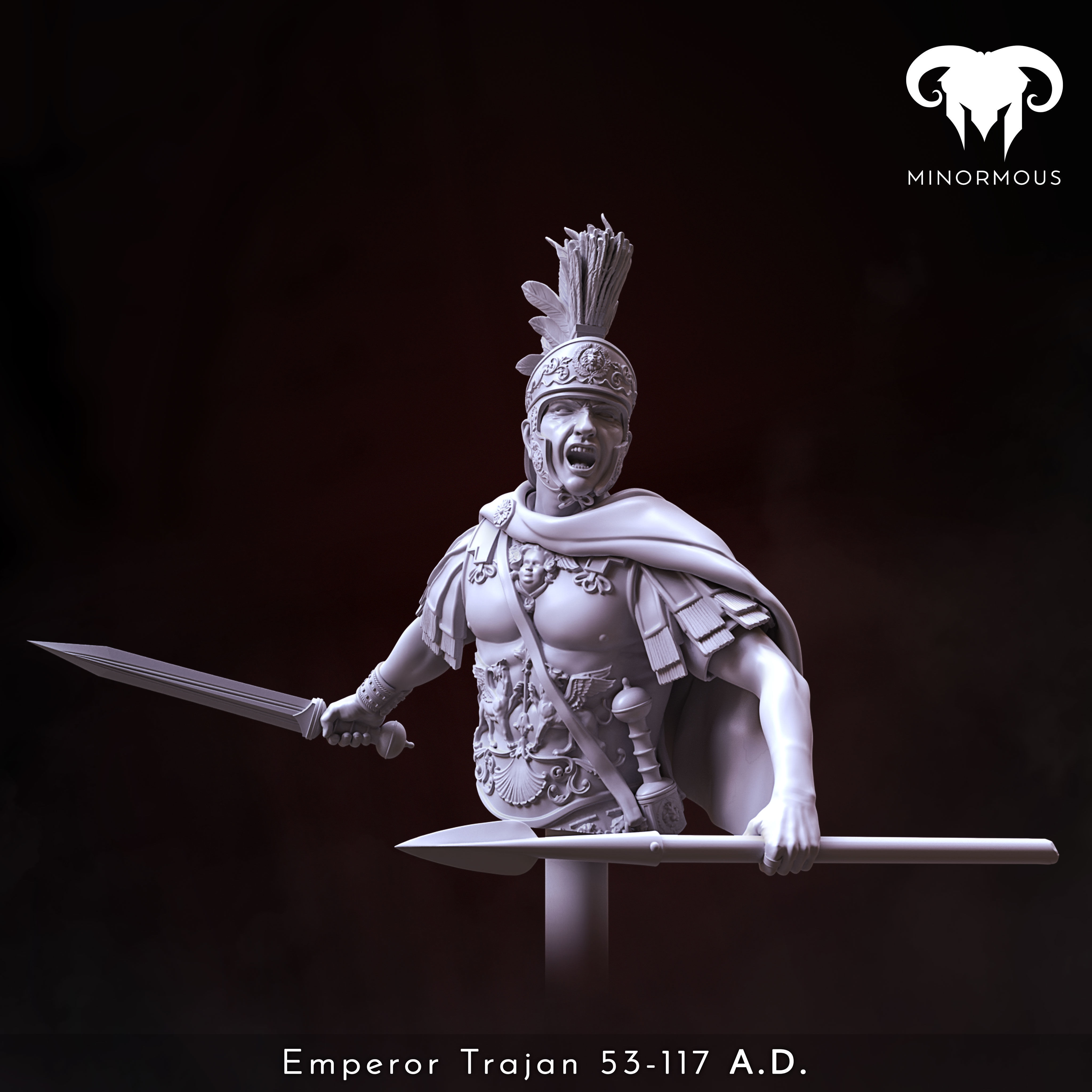 Bundle - Roman Emperor Trajan 98-117 AD The Sword of Rome 3D print model_5