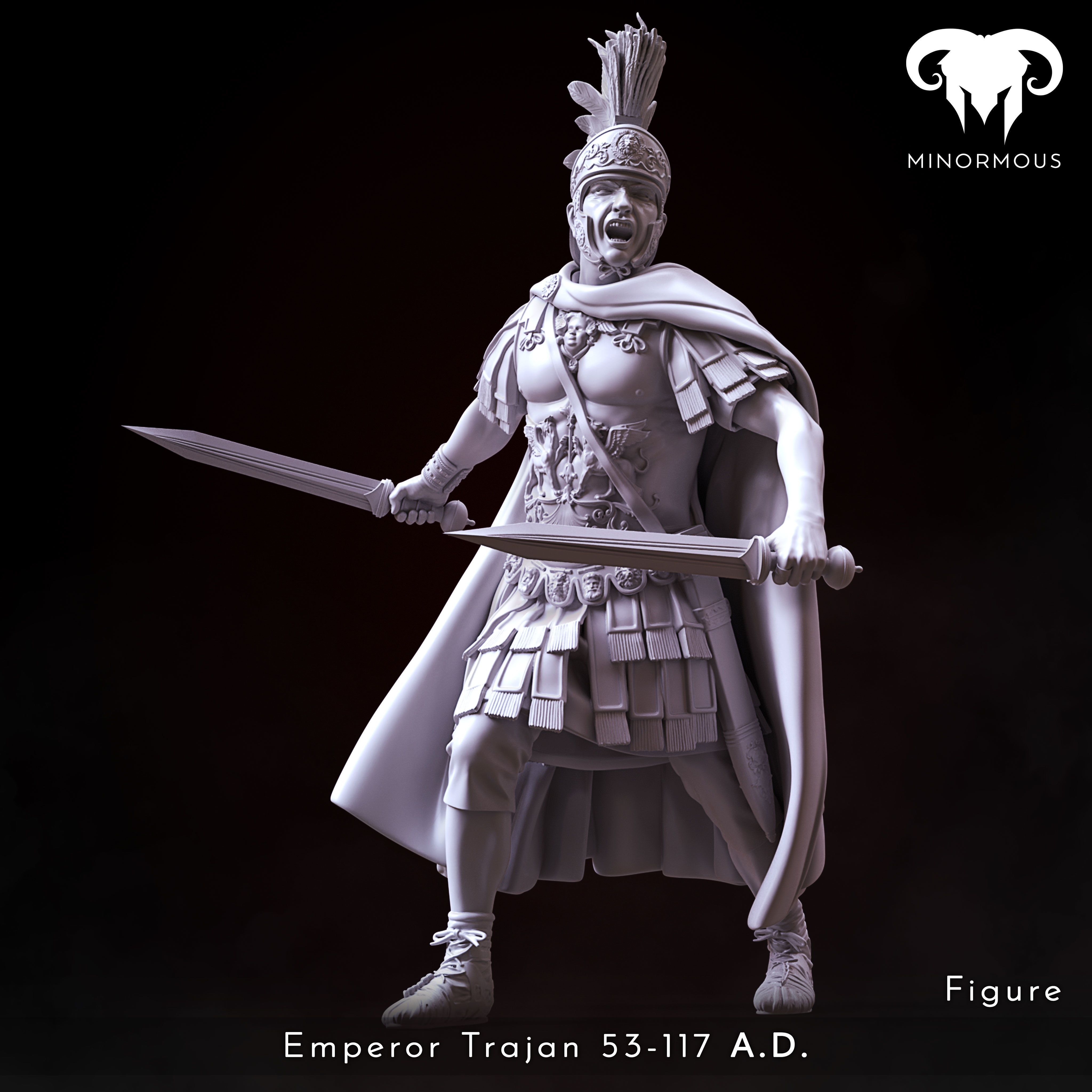 Bundle - Roman Emperor Trajan 98-117 AD The Sword of Rome 3D print model_3