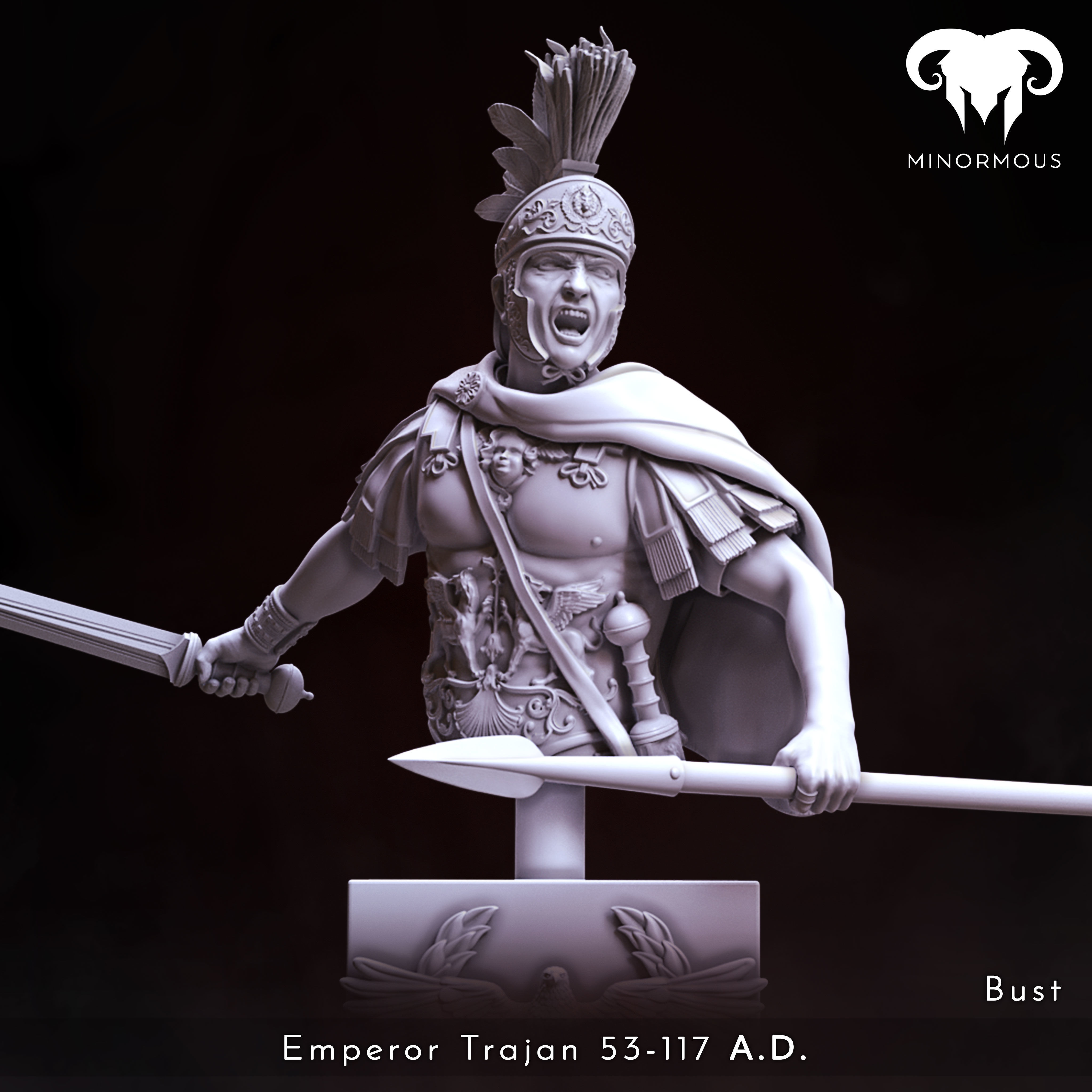 Bundle - Roman Emperor Trajan 98-117 AD The Sword of Rome 3D print model_1
