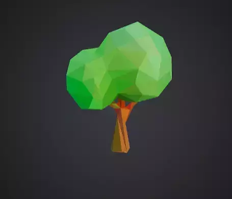 Low Poly Tree - Stylized 3D Model