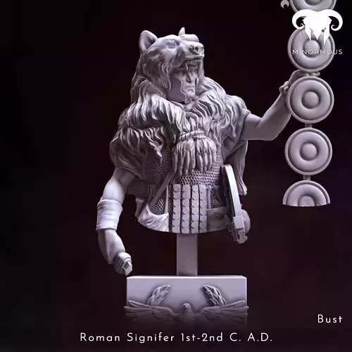Bust - Roman Signifer 1st-2nd CAD Standard of Honor 3D print model