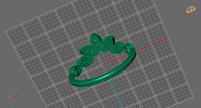 Leaf shape wedding 3D print model_4