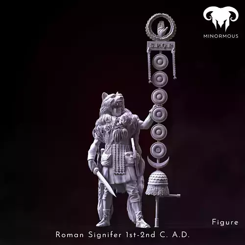 Figure - Roman Signifer 1st-2nd CAD Standard of Honor 3D print model