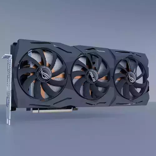 RTX 2080ti ti strix Low-poly 3D model
