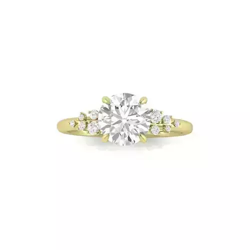 scattered style diamond engagement ring