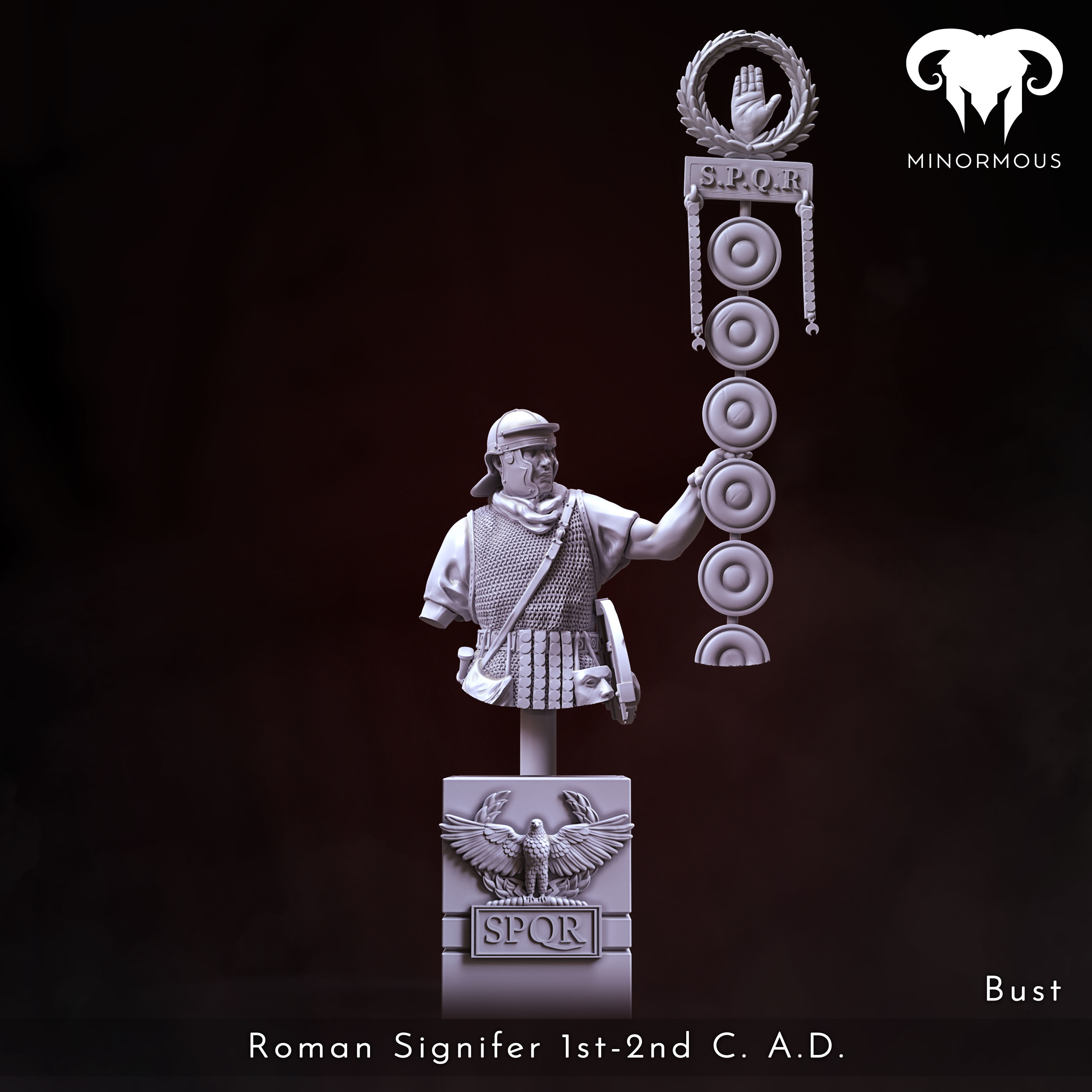 Bundle - Roman Signifer 1st-2nd CAD Standard of Honor 3D print model_6