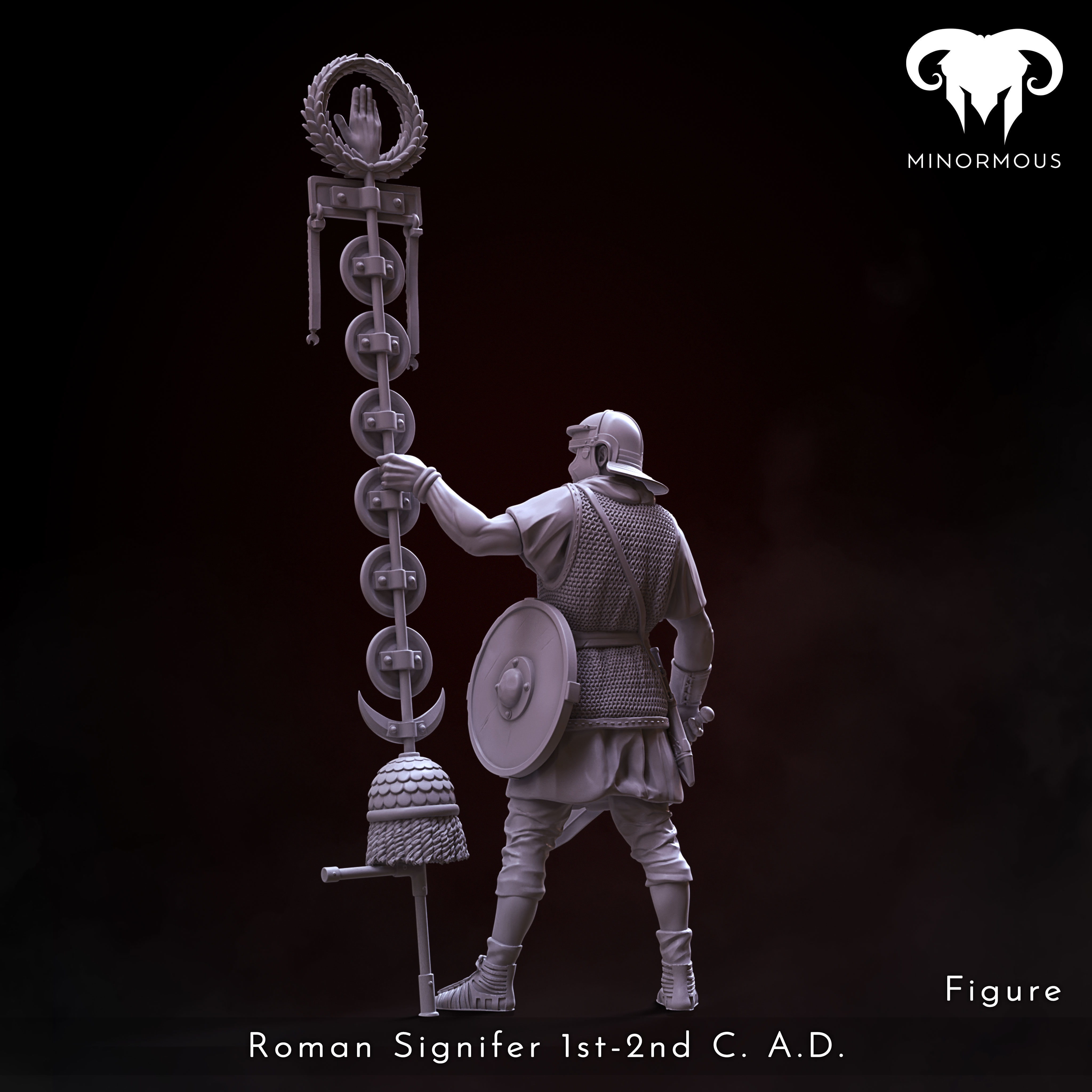 Bundle - Roman Signifer 1st-2nd CAD Standard of Honor 3D print model_12