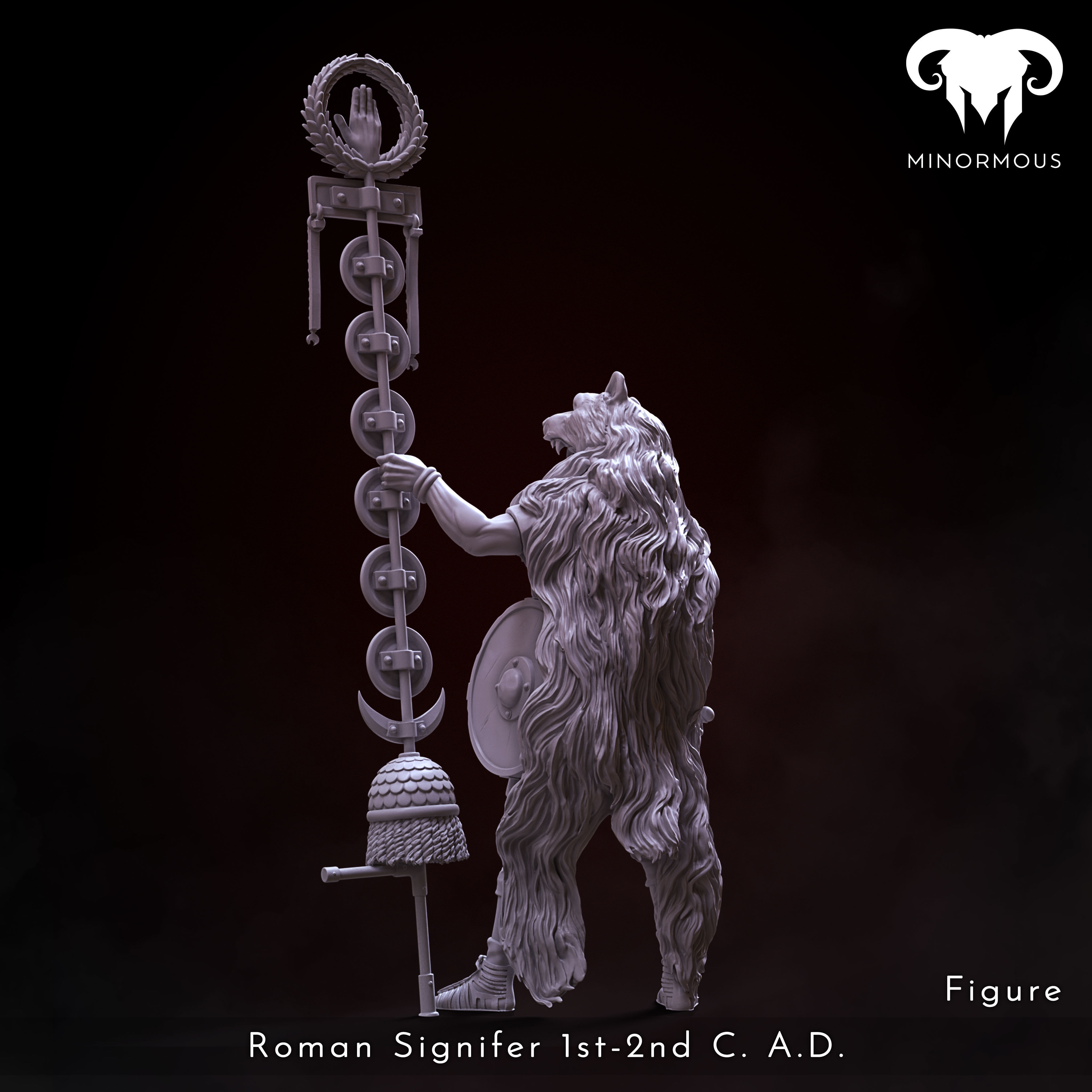 Bundle - Roman Signifer 1st-2nd CAD Standard of Honor 3D print model_10