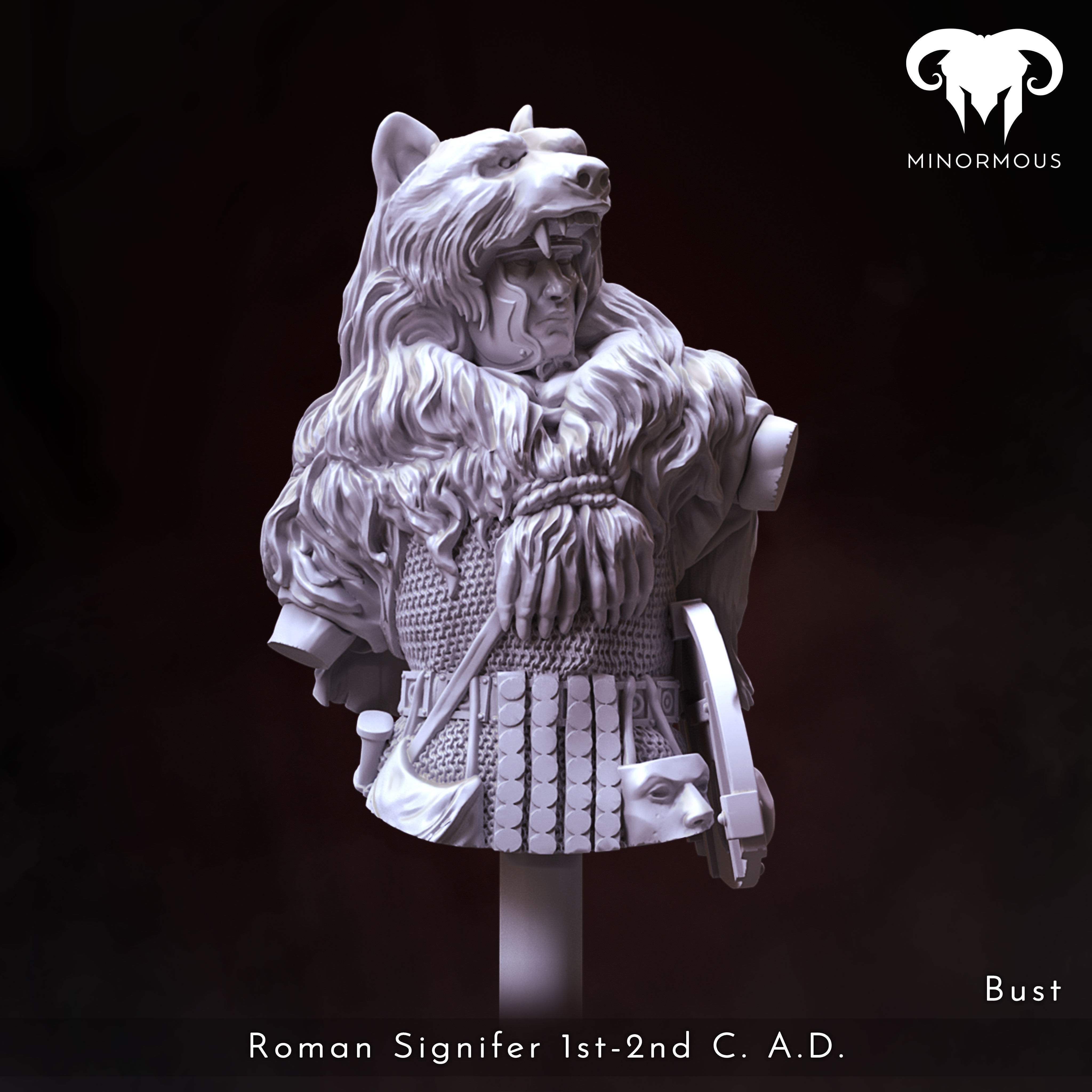 Bundle - Roman Signifer 1st-2nd CAD Standard of Honor 3D print model_5