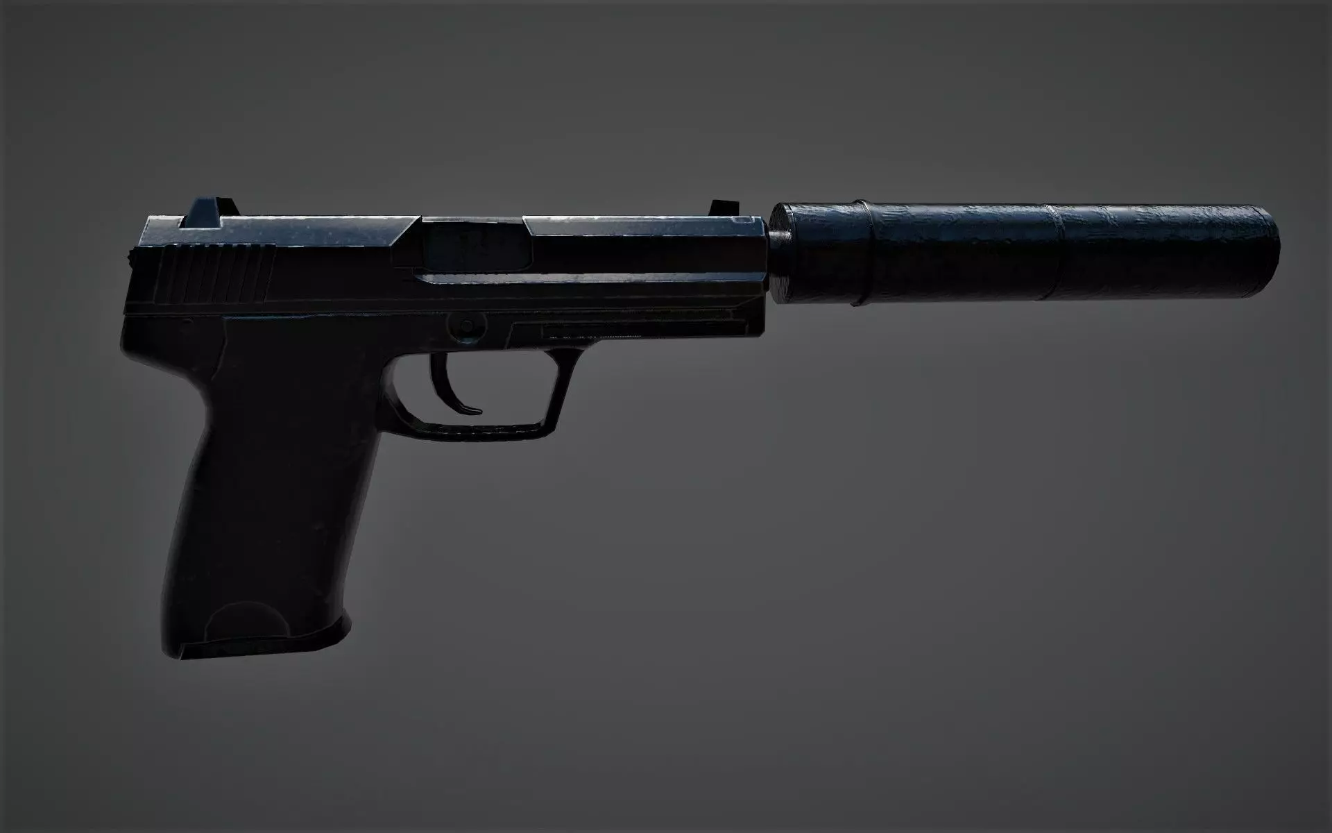 Pistol Free low-poly 3D model
