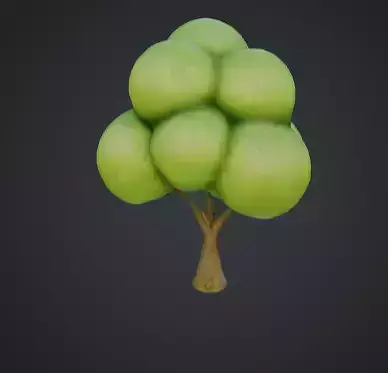 Cartoon Tree - Whimsical 3D Model